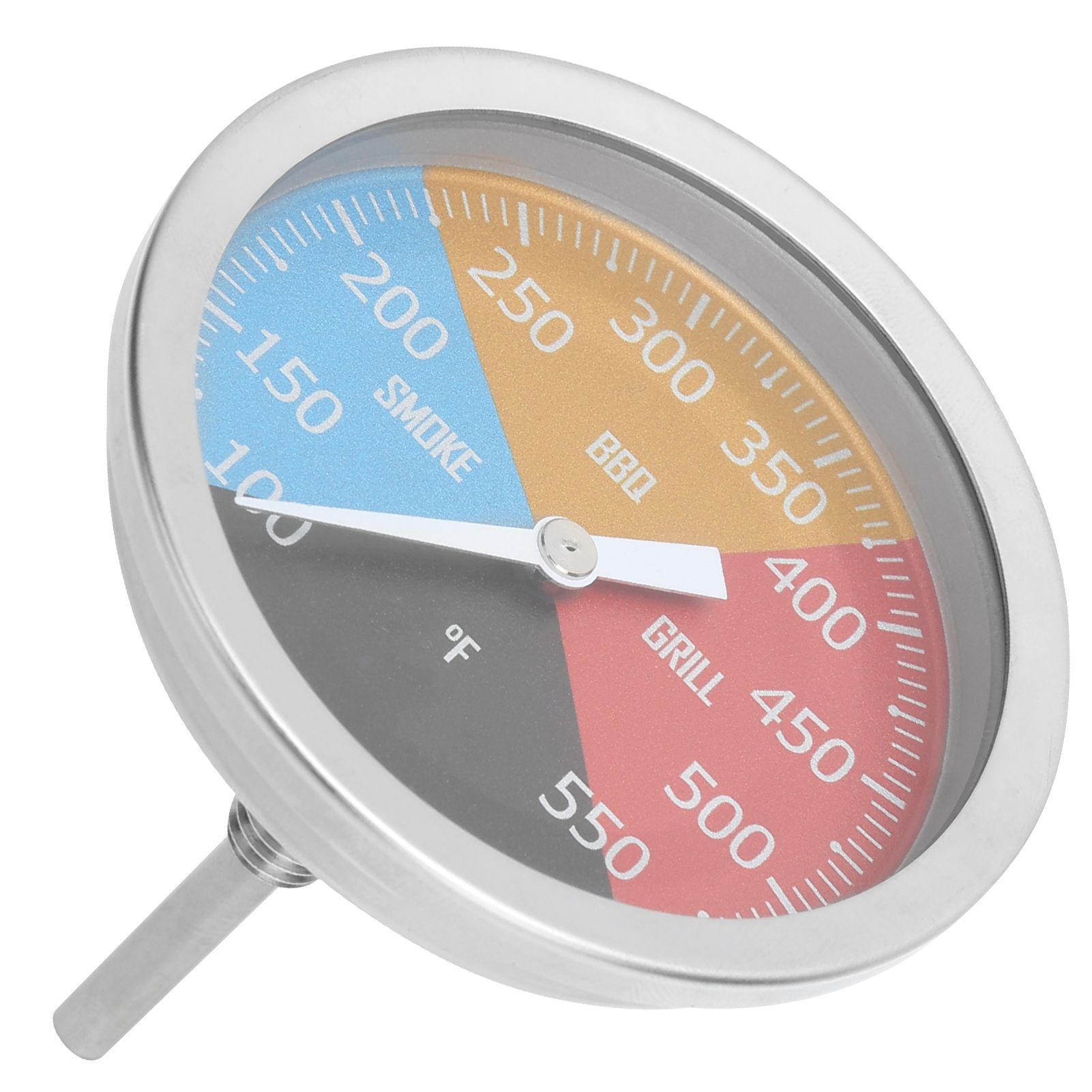 100‑550℉ Metal Oven Temperature Gauge Pointer Type for Smoke BBQ Grill