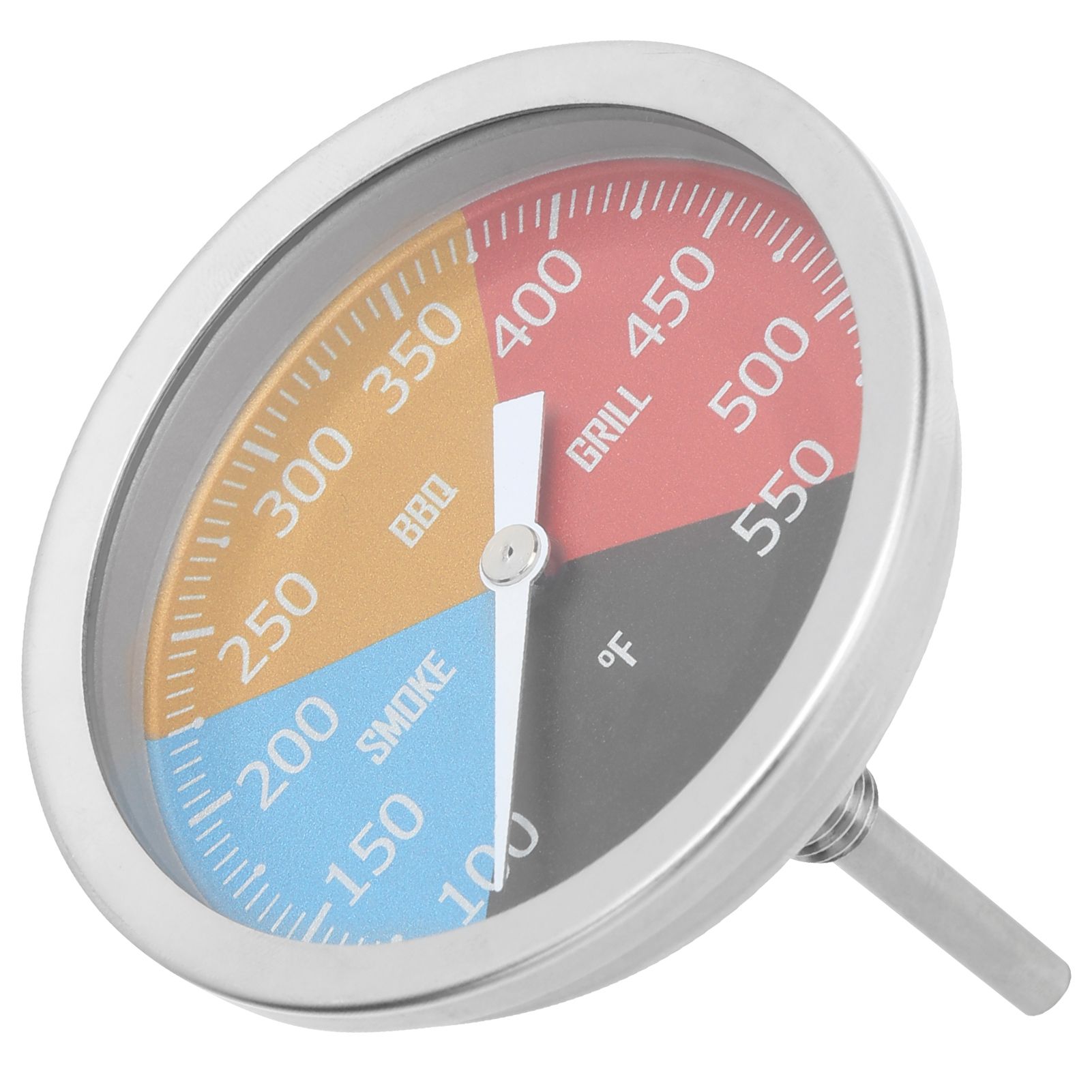 100‑550℉ Metal Oven Temperature Gauge Pointer Type for Smoke BBQ Grill view 2