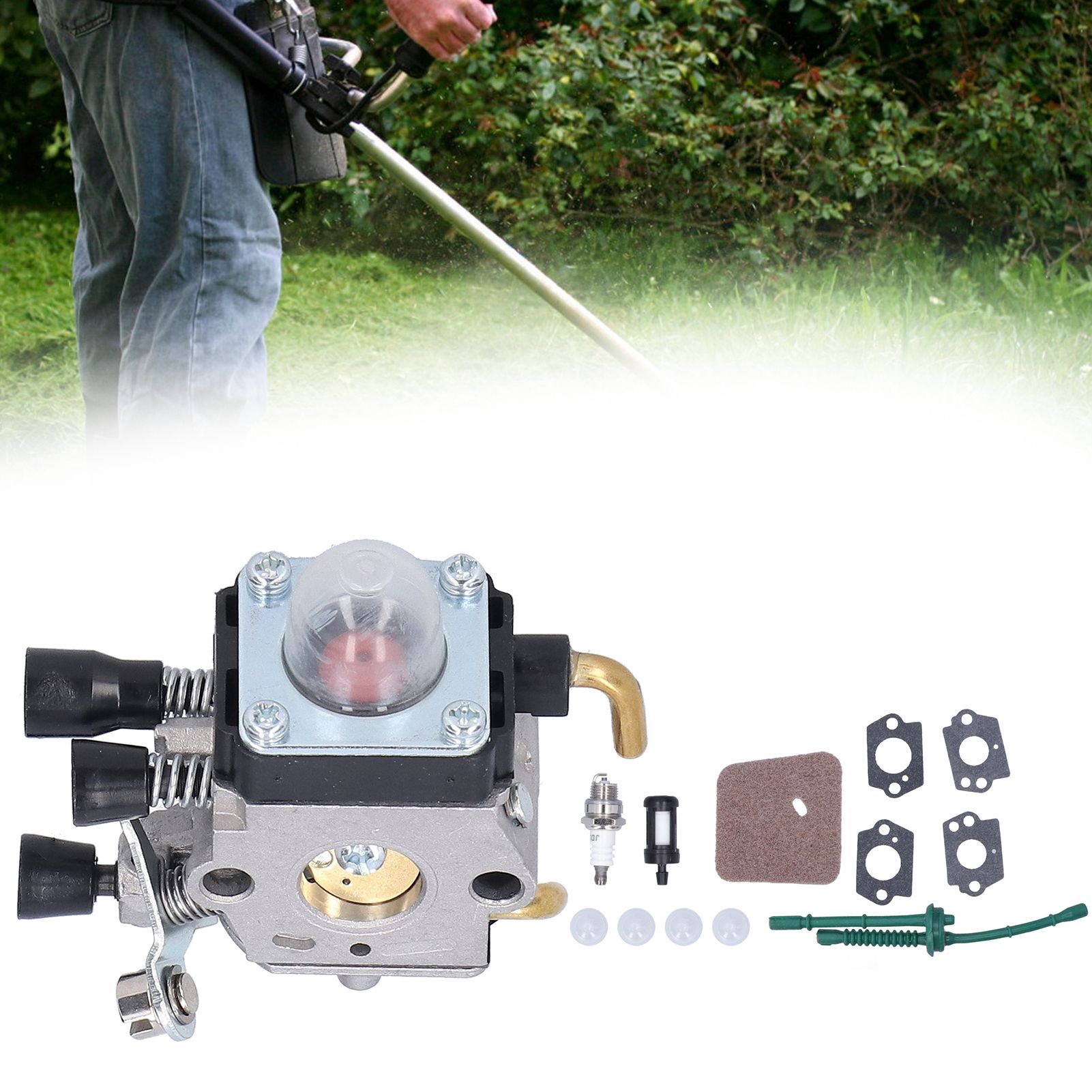 Carburetor Kit Fit for Stihl FC55 FC75 FC85 FS310 FS38 FS45 FS45C FS45L FS46 view 9