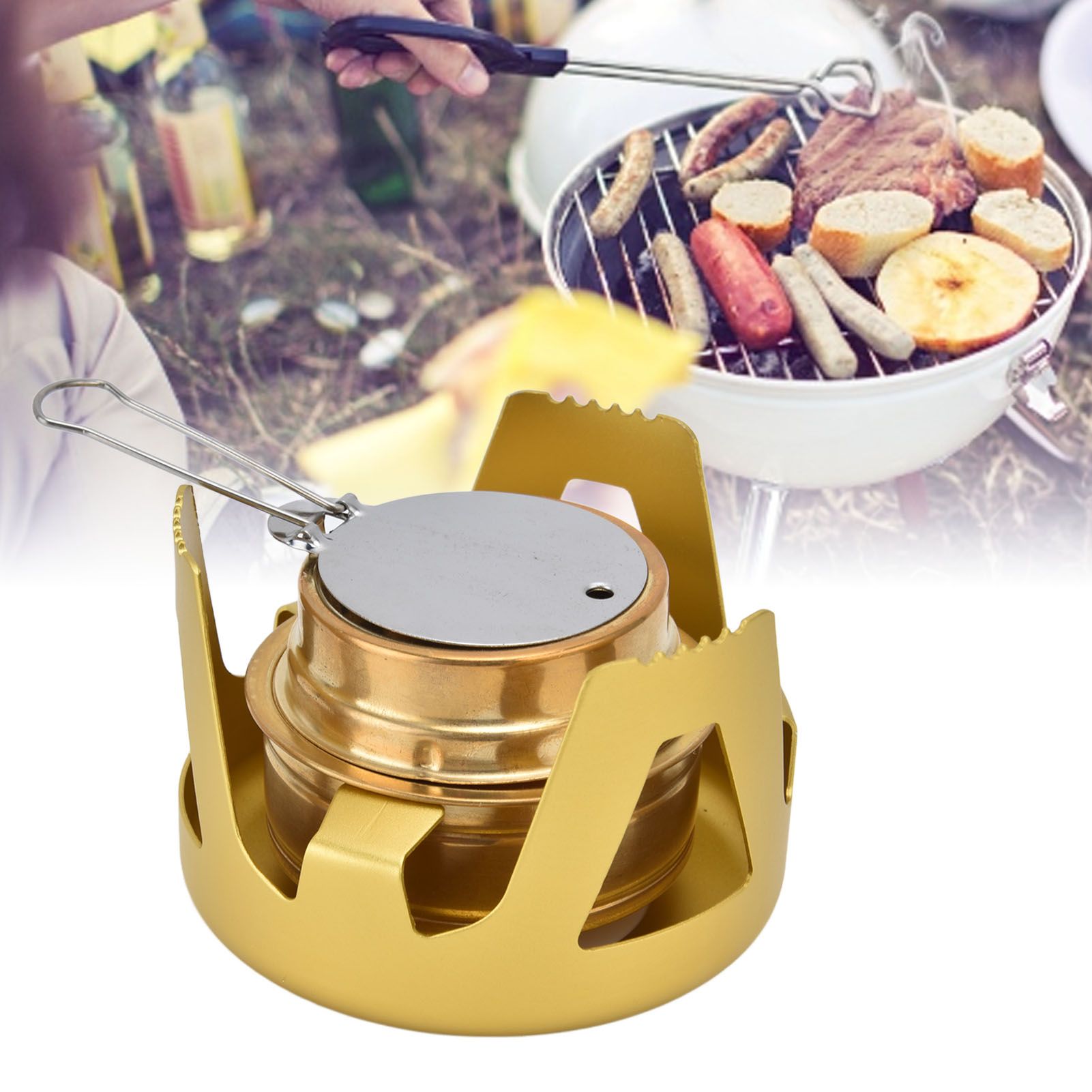 Camping Stove Windproof Vaporizable Portable Liquid Spirit Stove with Stand view 12
