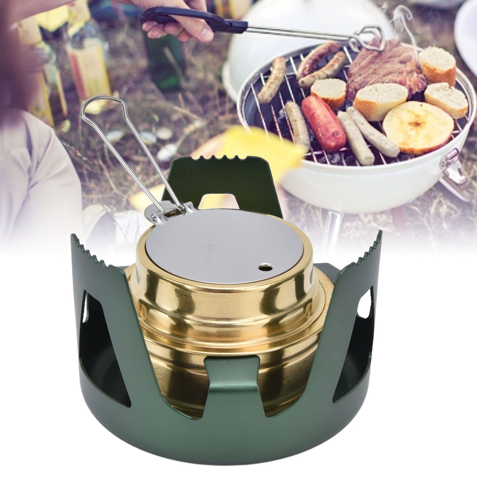 Camping Stove Windproof Vaporizable Portable Liquid Spirit Stove with Stand view 11