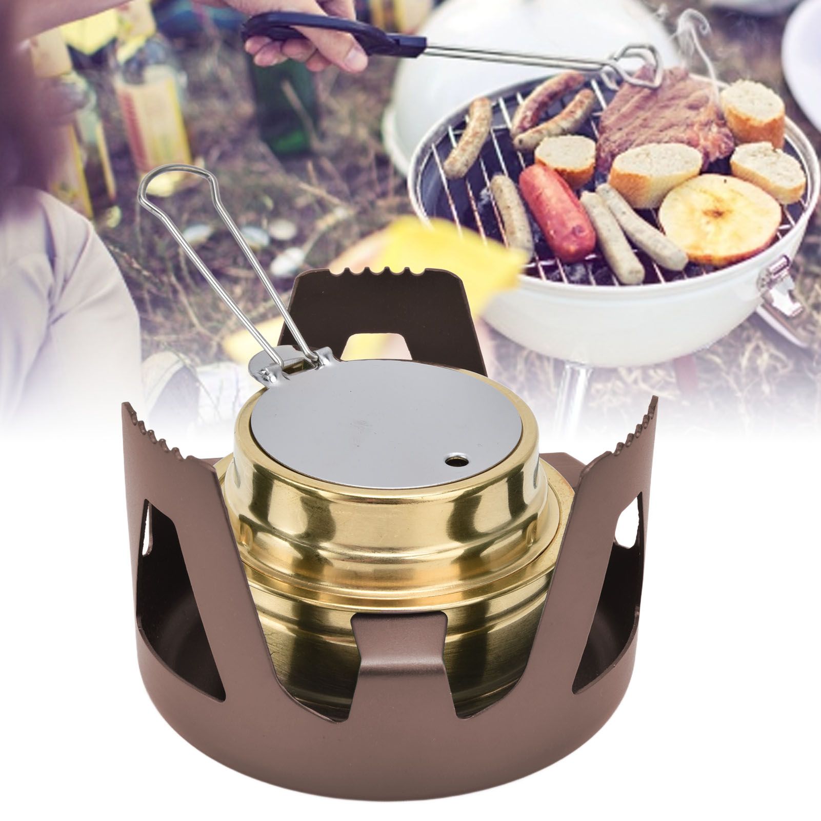 Camping Stove Windproof Vaporizable Portable Liquid Spirit Stove with Stand view 11