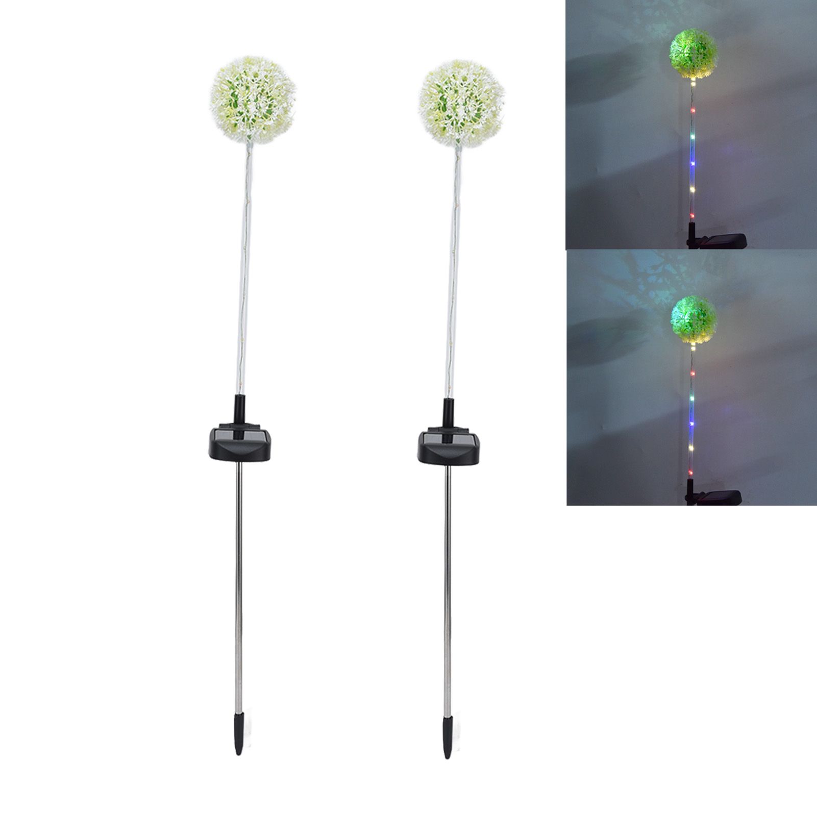 2set Solar Dandelions Garden Lights 6LED Colorful Outdoor Lawn Lamp for Patio view 10