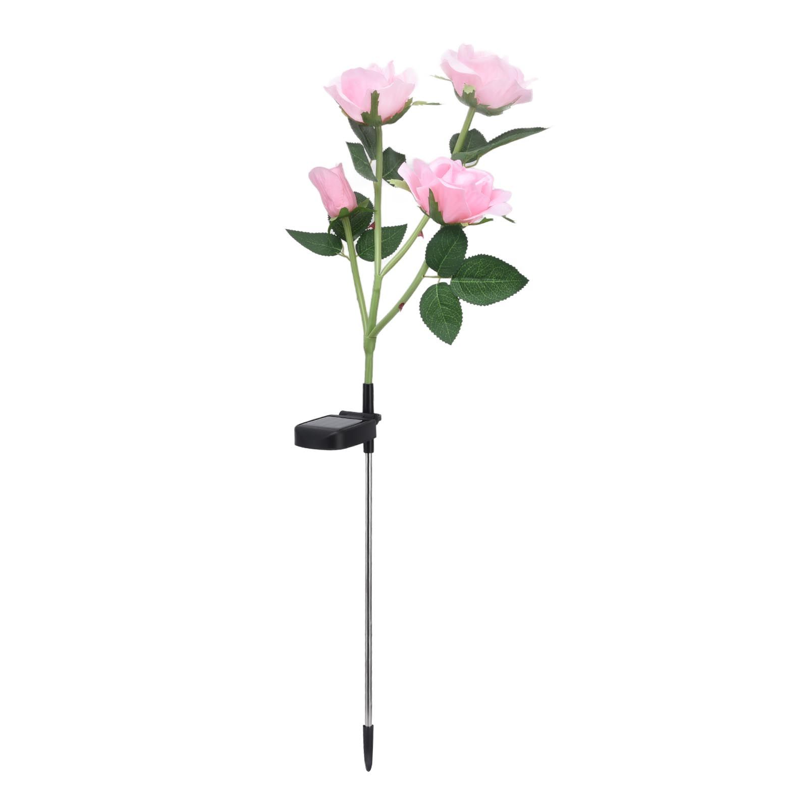 Solar Rose Light 4 Head IP65 Waterproof Decorative LED Flower Landscape Lamp view 5