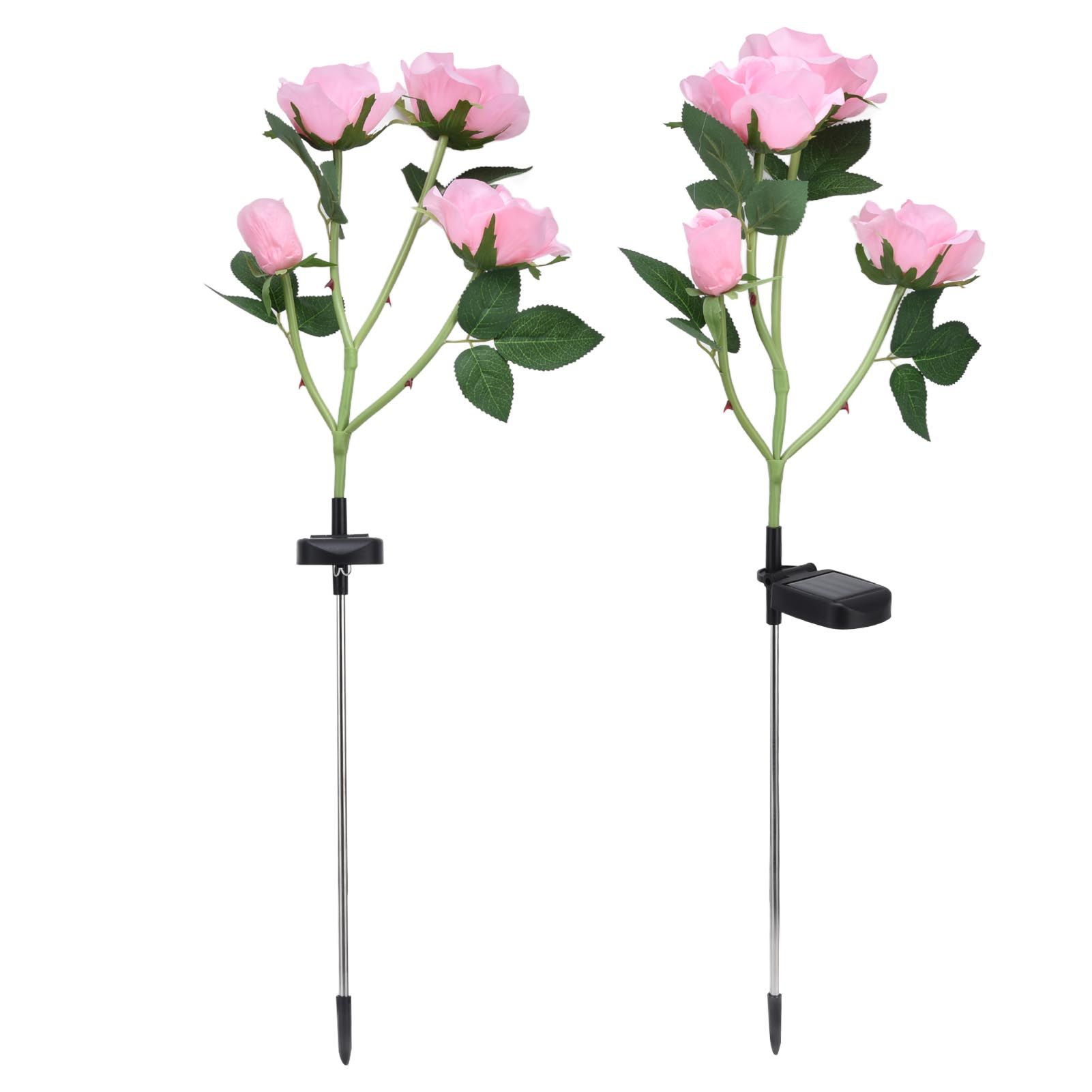Solar Rose Light 4 Head IP65 Waterproof Decorative LED Flower Landscape Lamp view 7