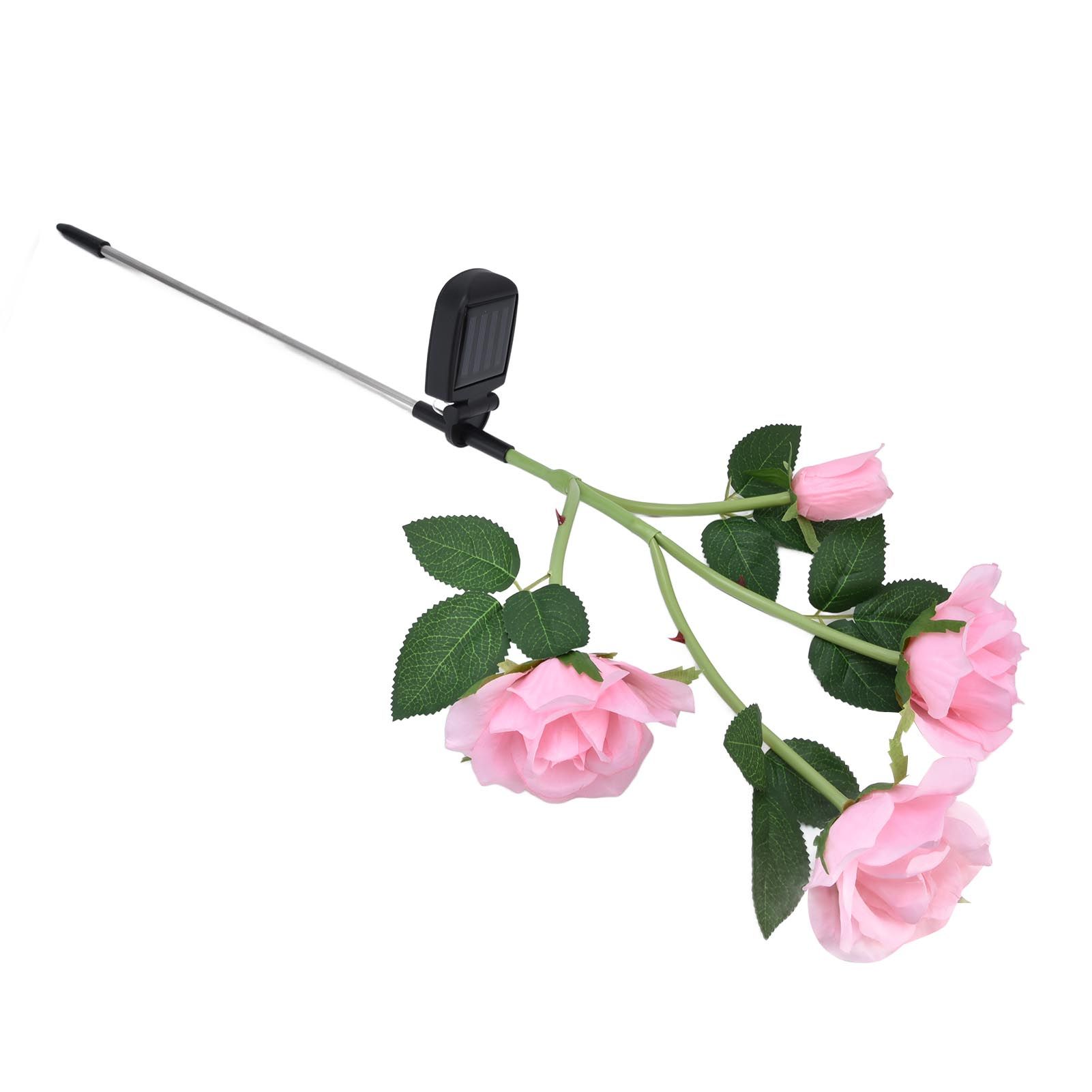 Solar Rose Light 4 Head IP65 Waterproof Decorative LED Flower Landscape Lamp view 10