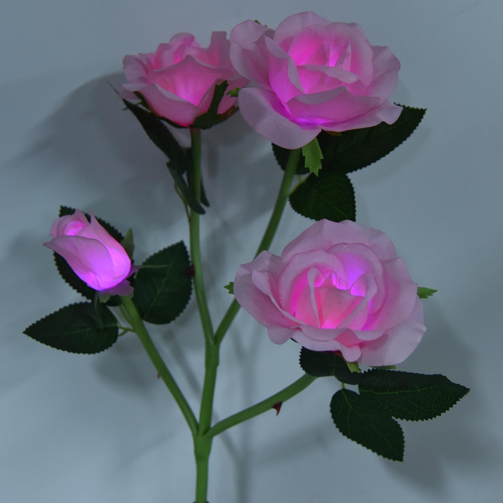 Solar Rose Light 4 Head IP65 Waterproof Decorative LED Flower Landscape Lamp view 13