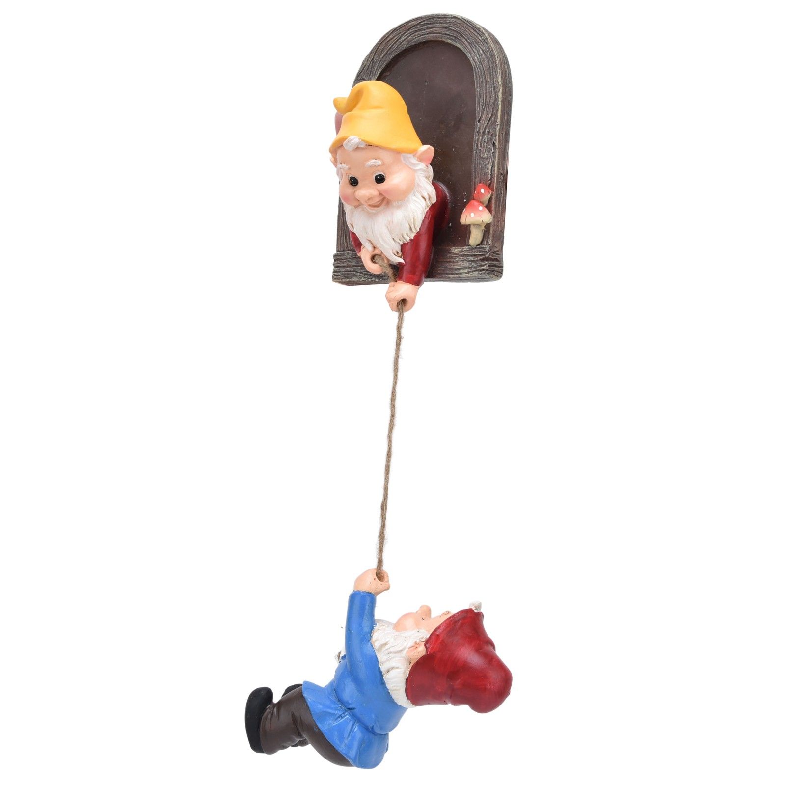 Garden Tree Gnome Statue Resin Colorfast Tree Climbing Elf Sculpture for Yard view 3