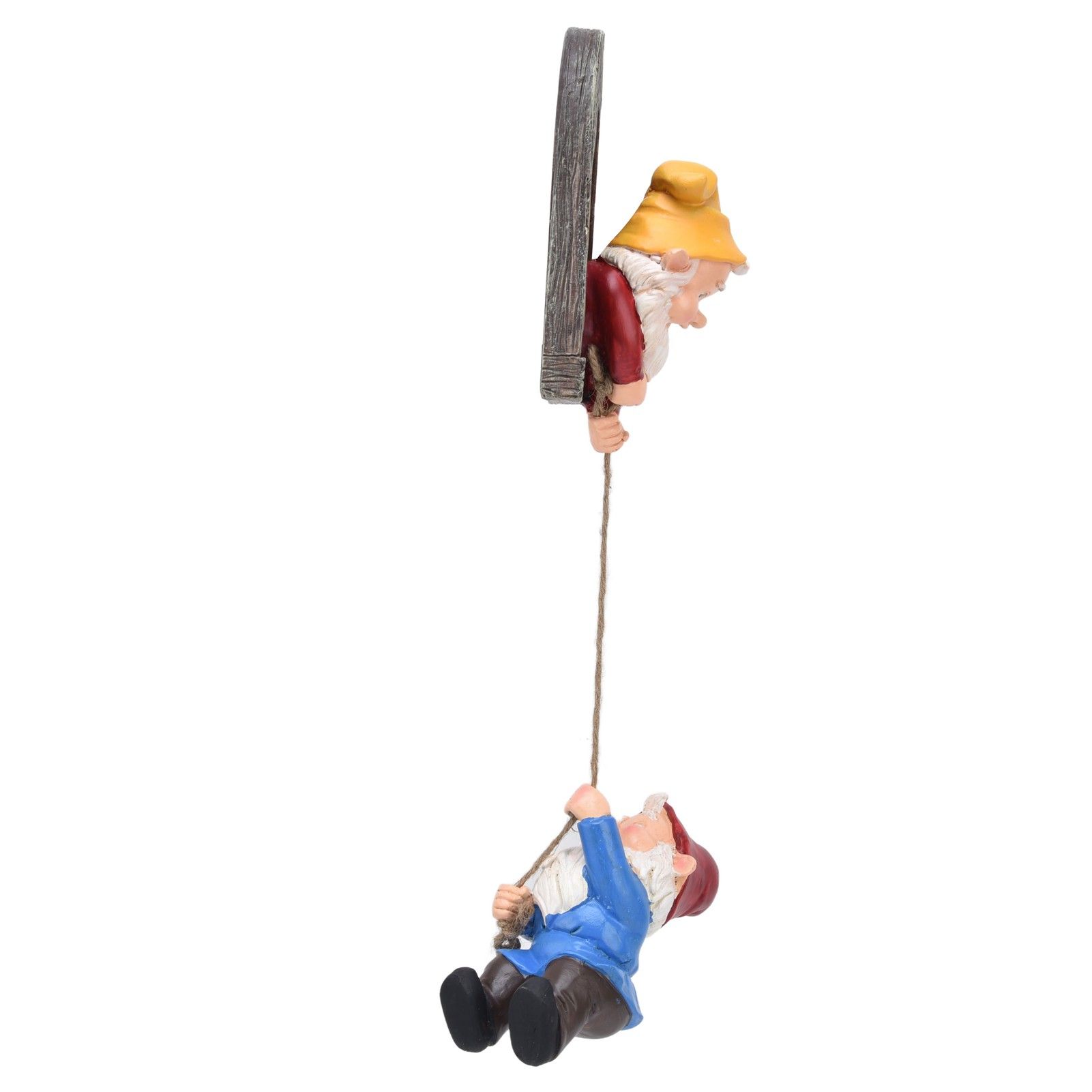 Garden Tree Gnome Statue Resin Colorfast Tree Climbing Elf Sculpture for Yard view 4
