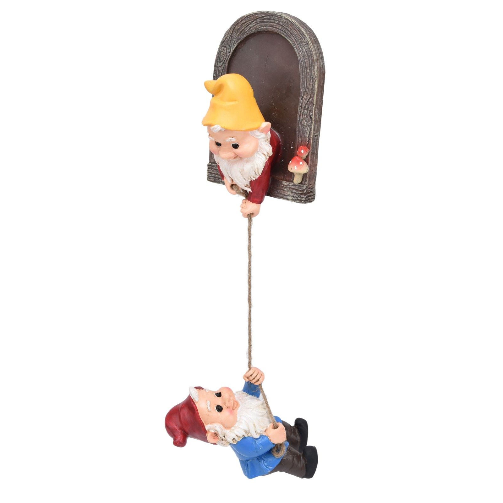 Garden Tree Gnome Statue Resin Colorfast Tree Climbing Elf Sculpture for Yard view 5