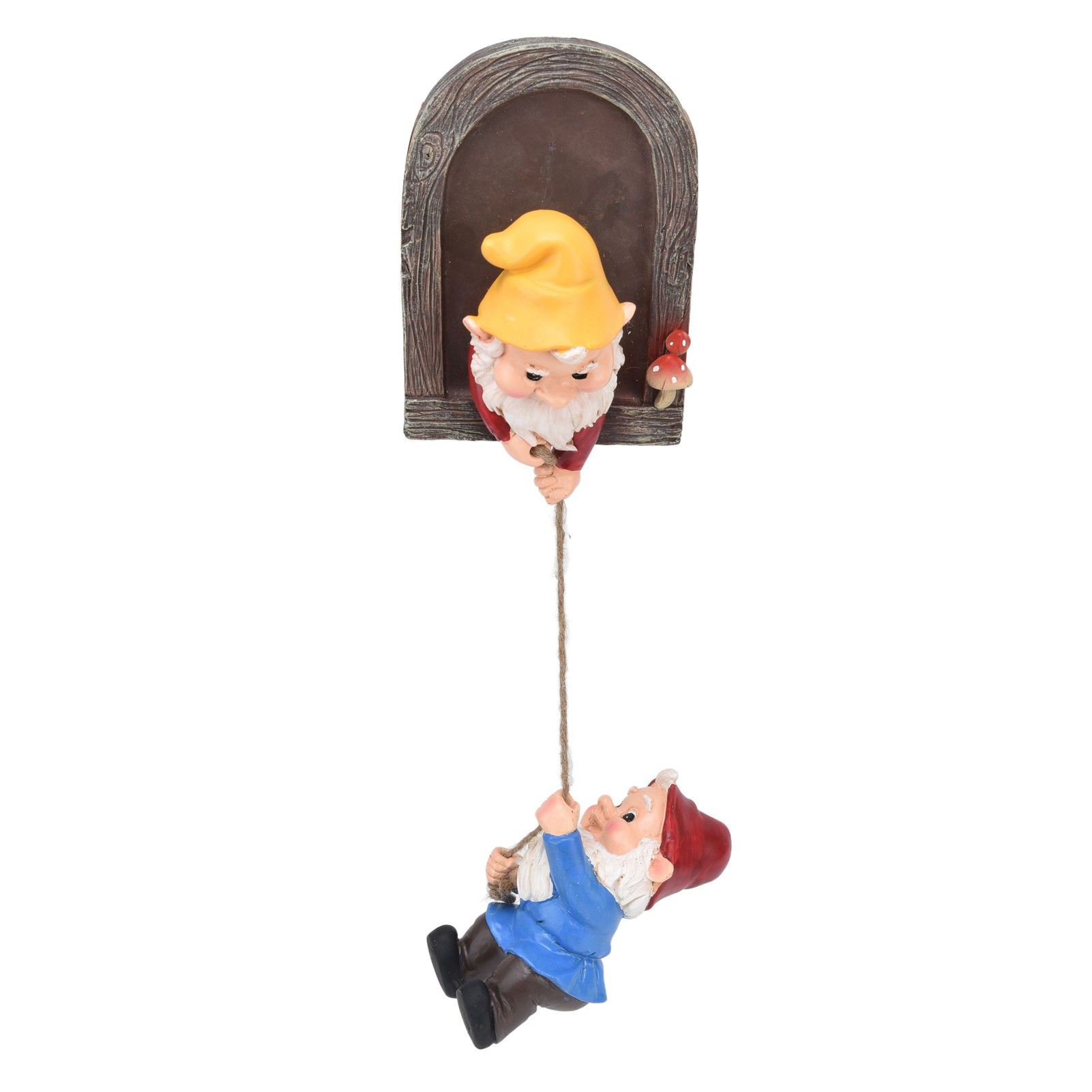 Garden Tree Gnome Statue Resin Colorfast Tree Climbing Elf Sculpture for Yard view 6