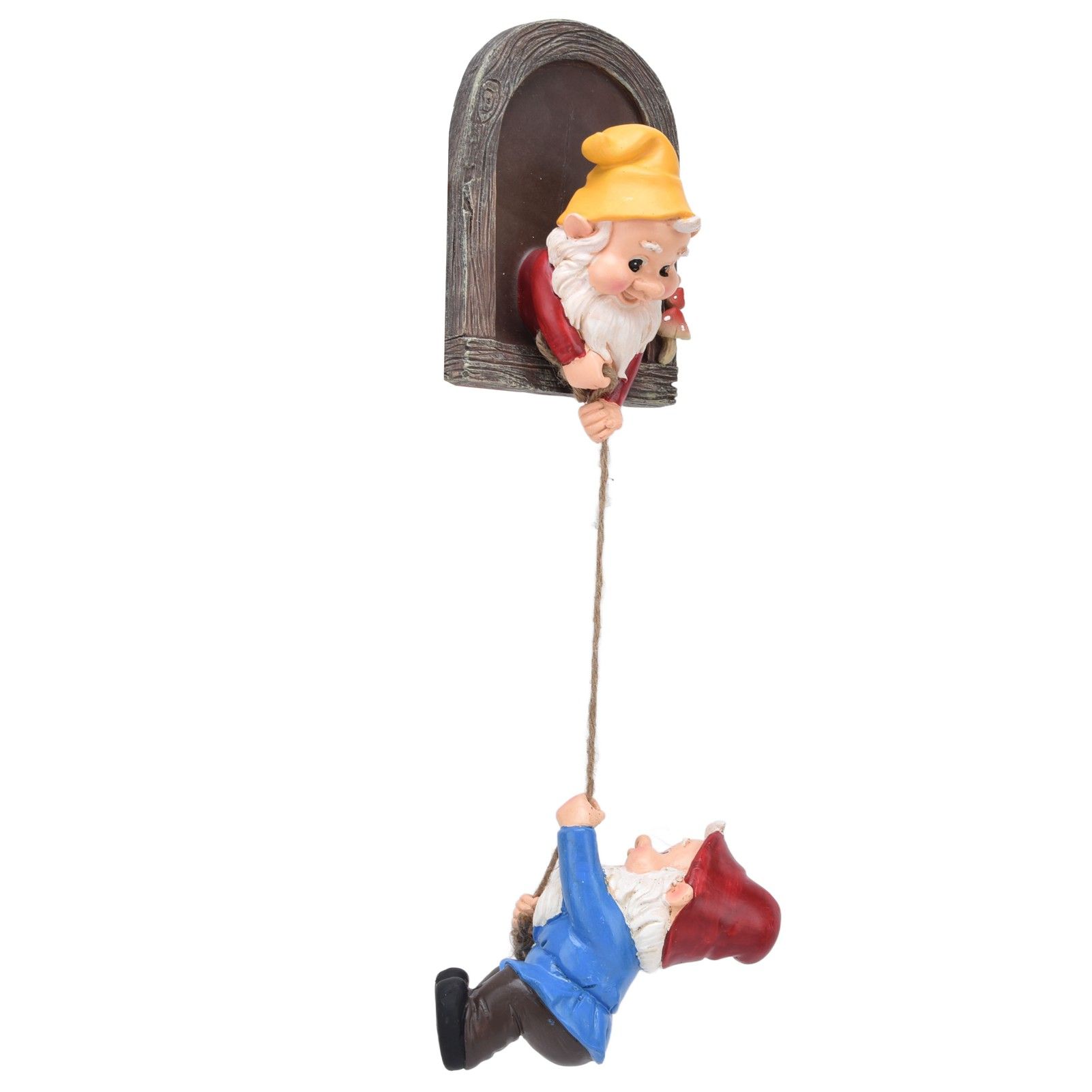 Garden Tree Gnome Statue Resin Colorfast Tree Climbing Elf Sculpture for Yard view 7