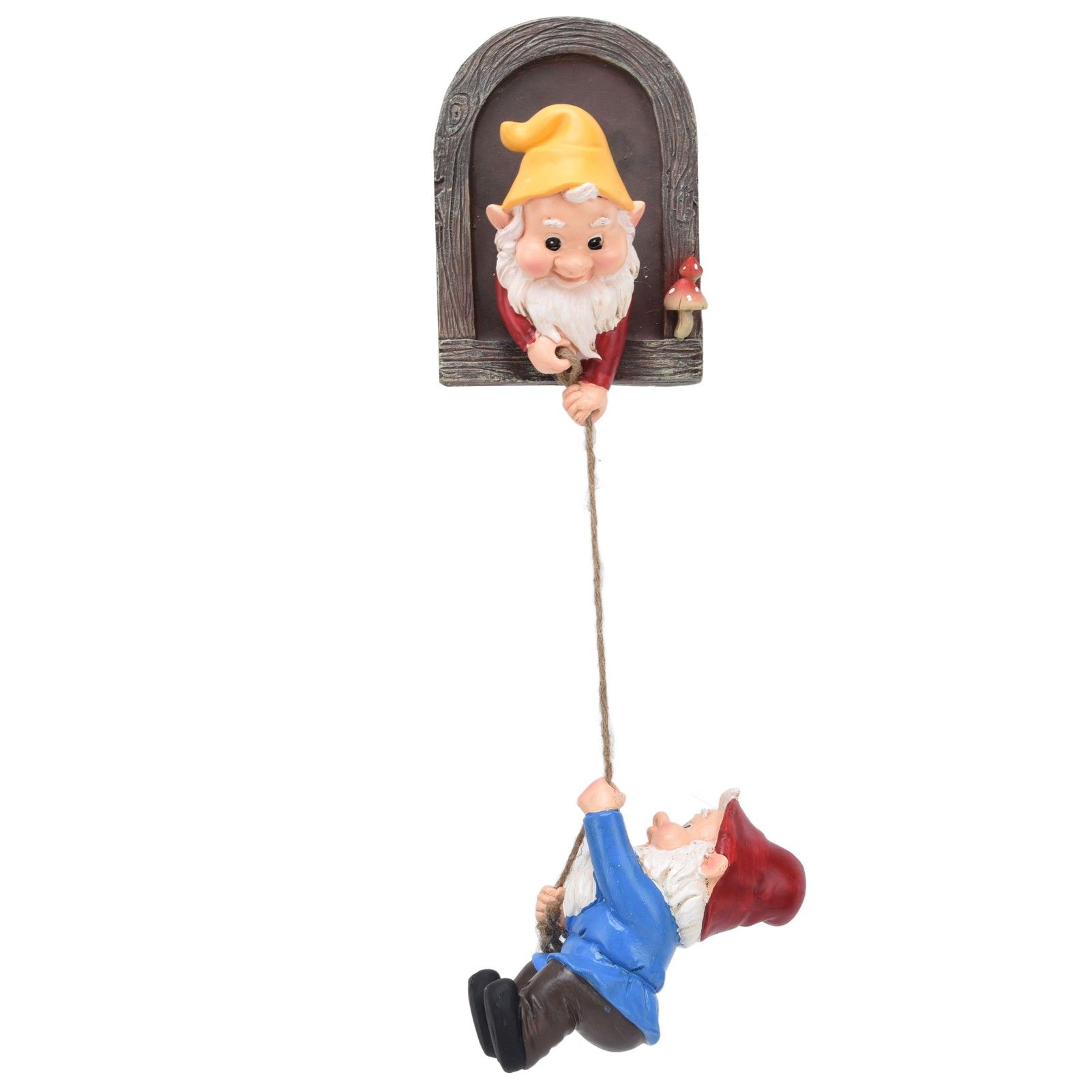 Garden Tree Gnome Statue Resin Colorfast Tree Climbing Elf Sculpture for Yard view 8