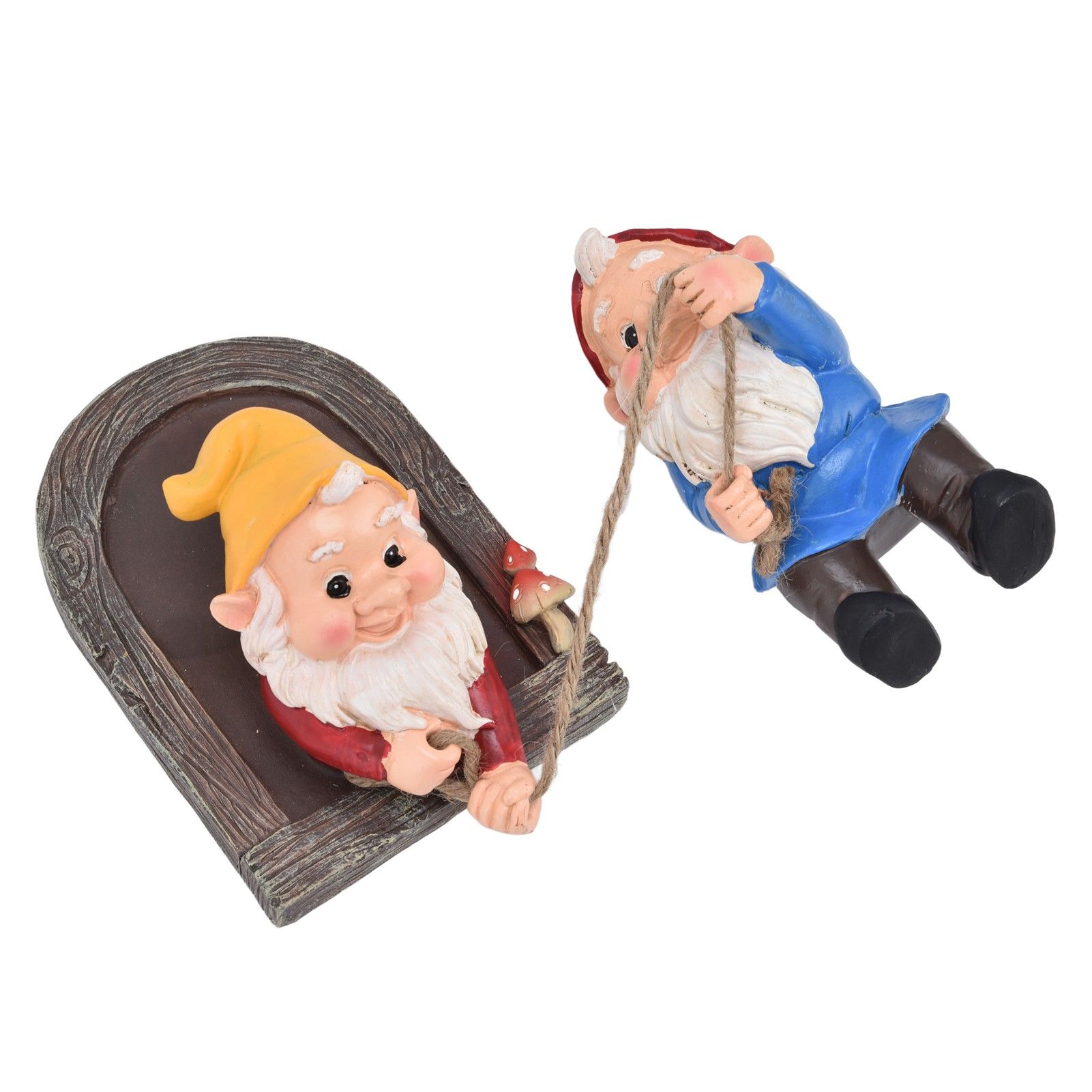 Garden Tree Gnome Statue Resin Colorfast Tree Climbing Elf Sculpture for Yard view 9
