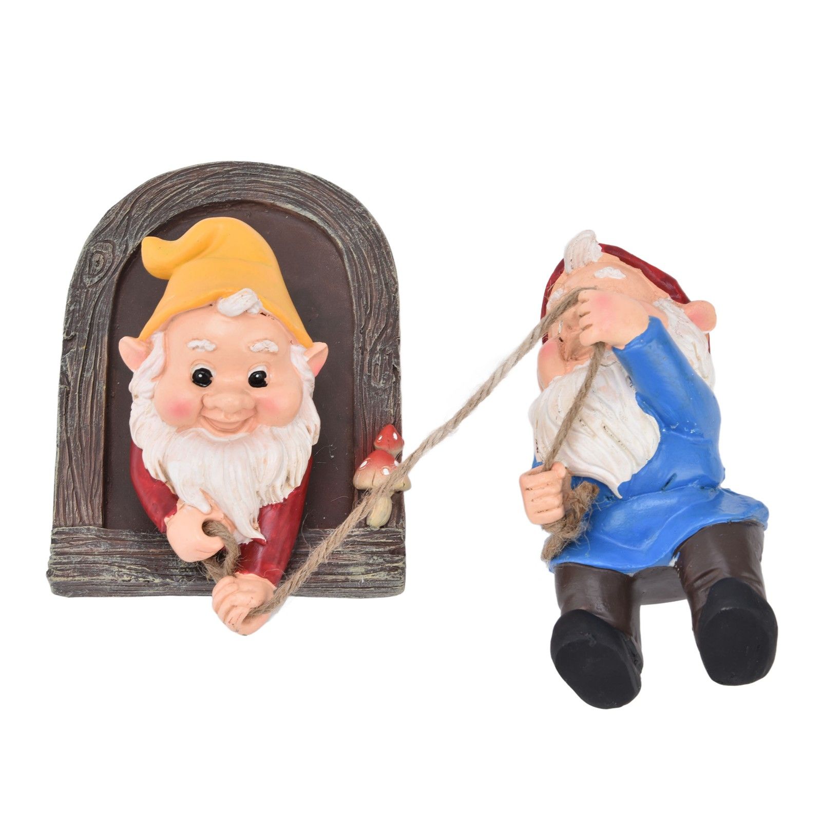 Garden Tree Gnome Statue Resin Colorfast Tree Climbing Elf Sculpture for Yard view 10