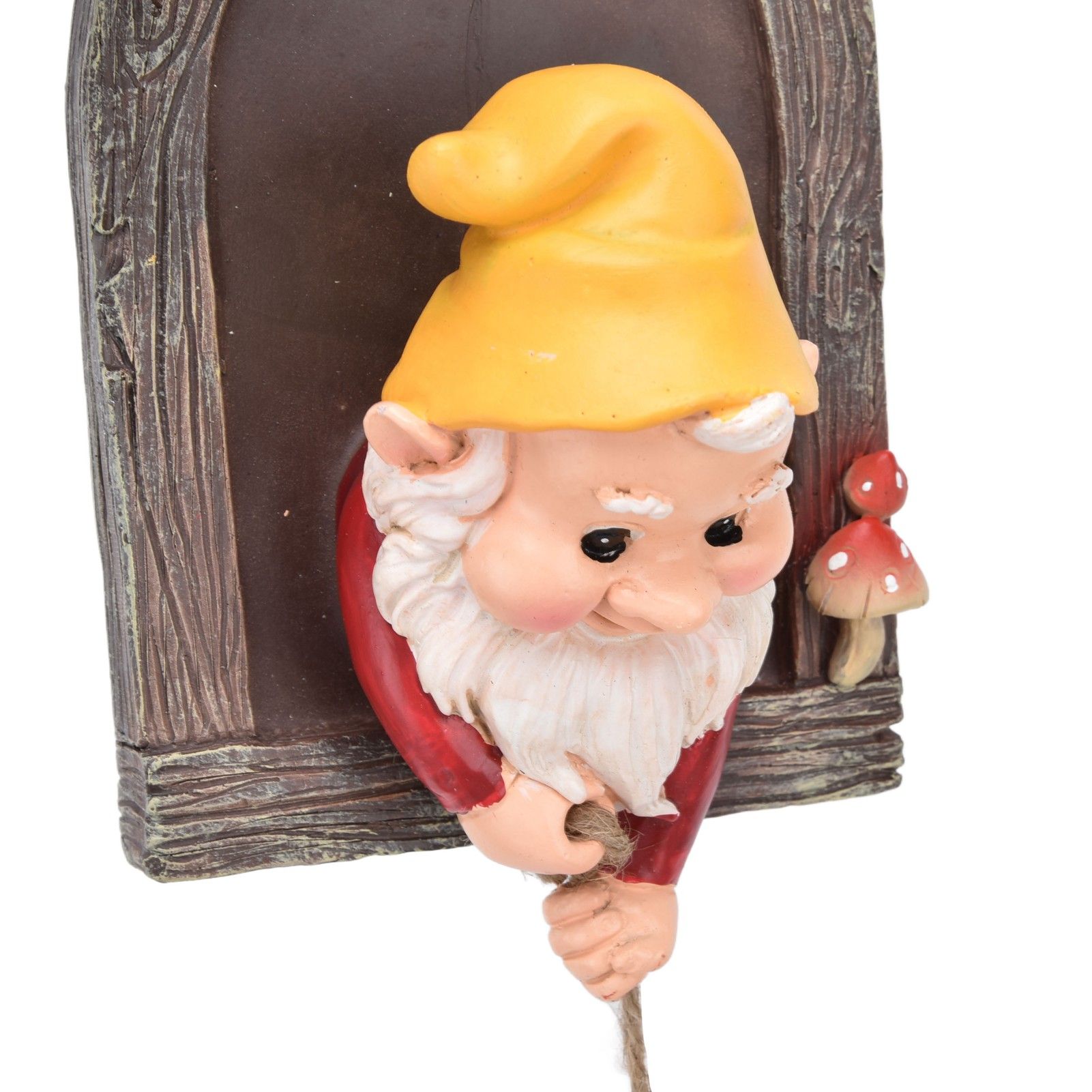 Garden Tree Gnome Statue Resin Colorfast Tree Climbing Elf Sculpture for Yard view 14