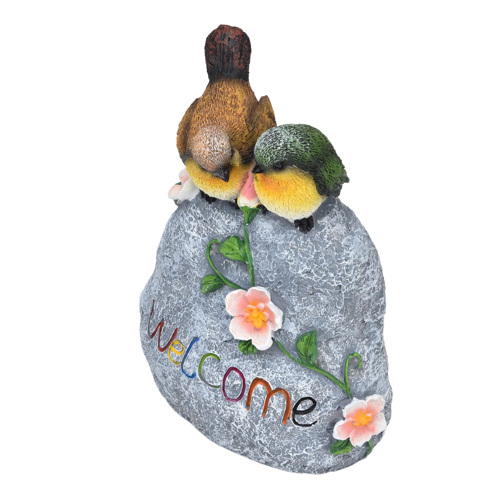 Double Sparrow Welcome Sculpture Cute Simulation Resin Ornament for Outdoor view 5