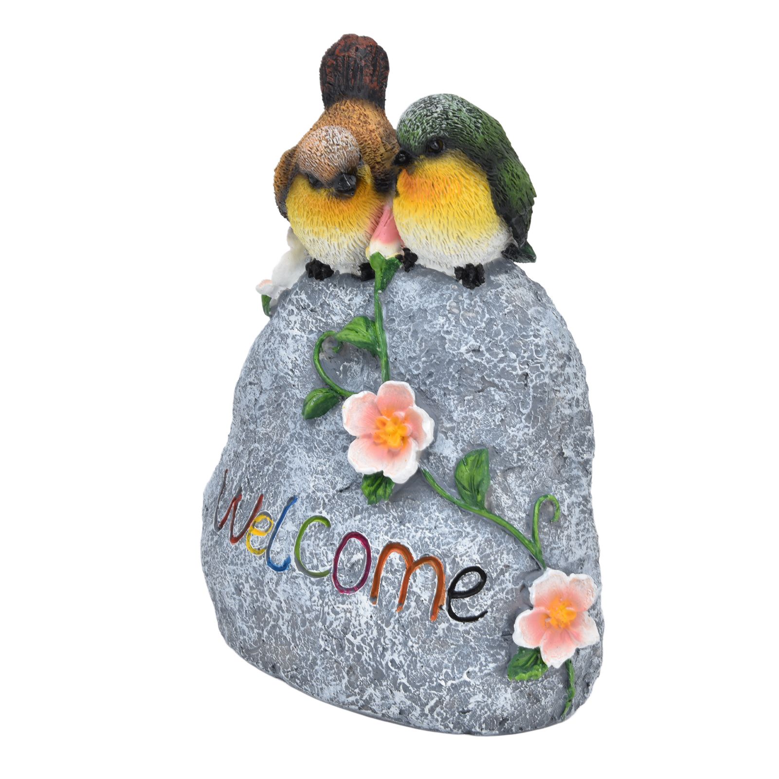 Double Sparrow Welcome Sculpture Cute Simulation Resin Ornament for Outdoor view 6