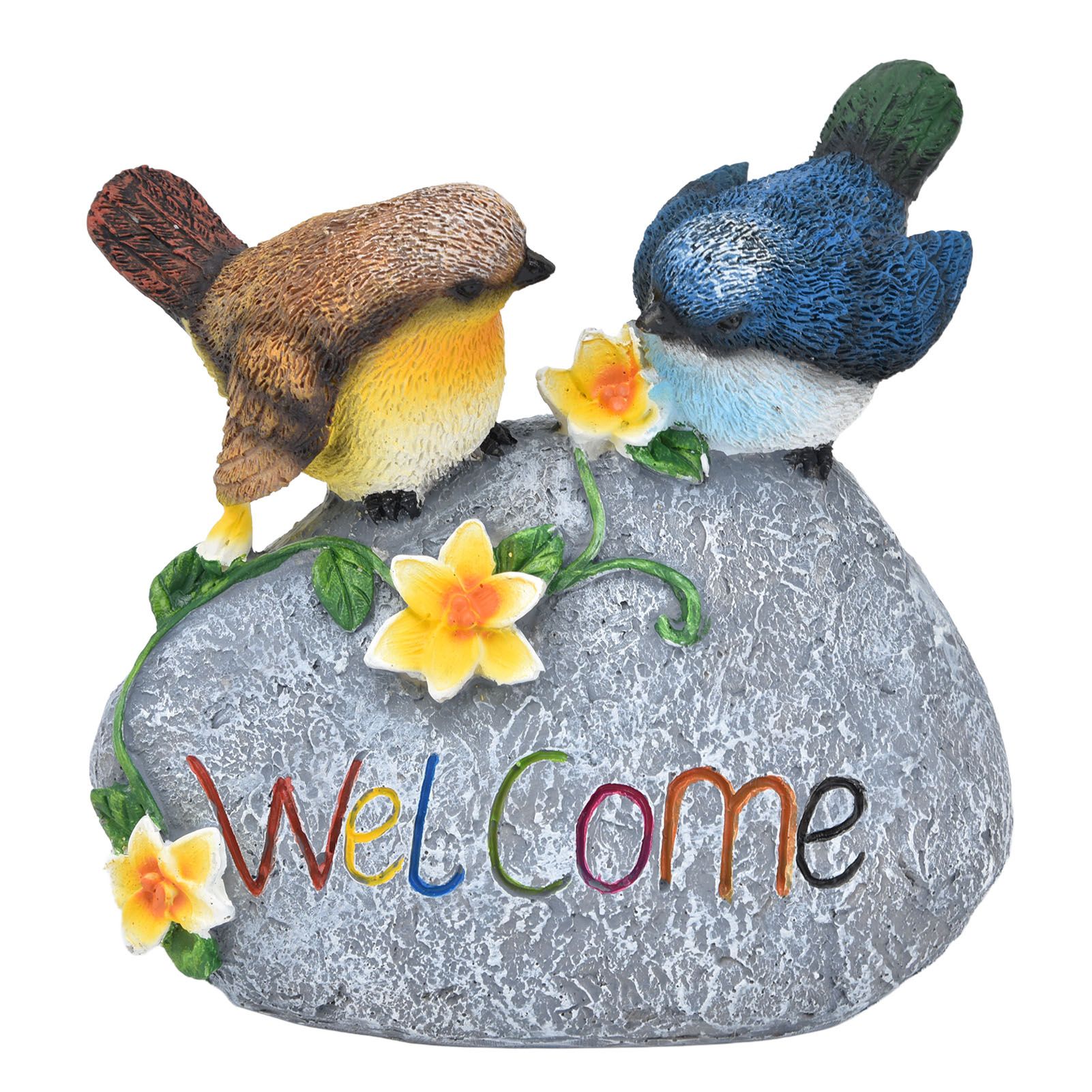 Bird Garden Decor Resin Animal Garden Figurines Welcome Sign Sculptures — image 1