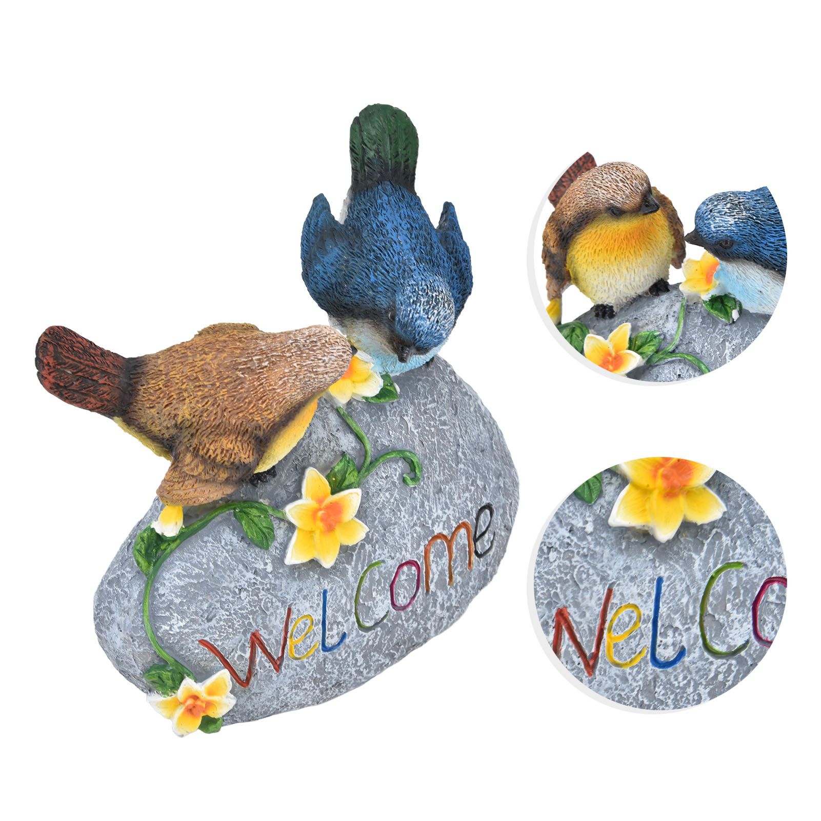 Bird Garden Decor Resin Animal Garden Figurines Welcome Sign Sculptures view 10