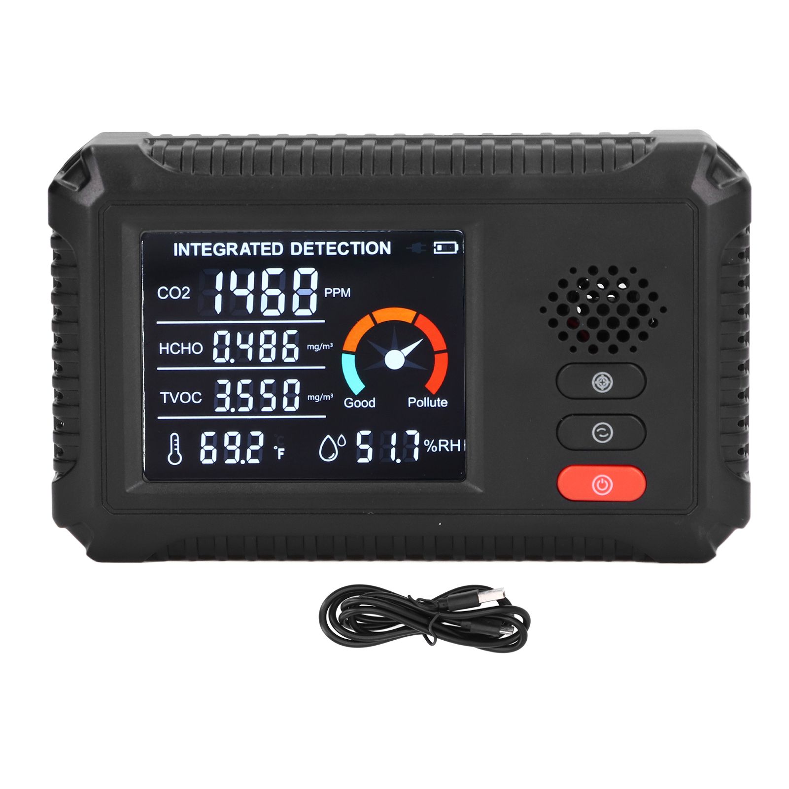 Air Quality Detector 5 in 1 Real Time Environmental Assessment Monitor for — image 1