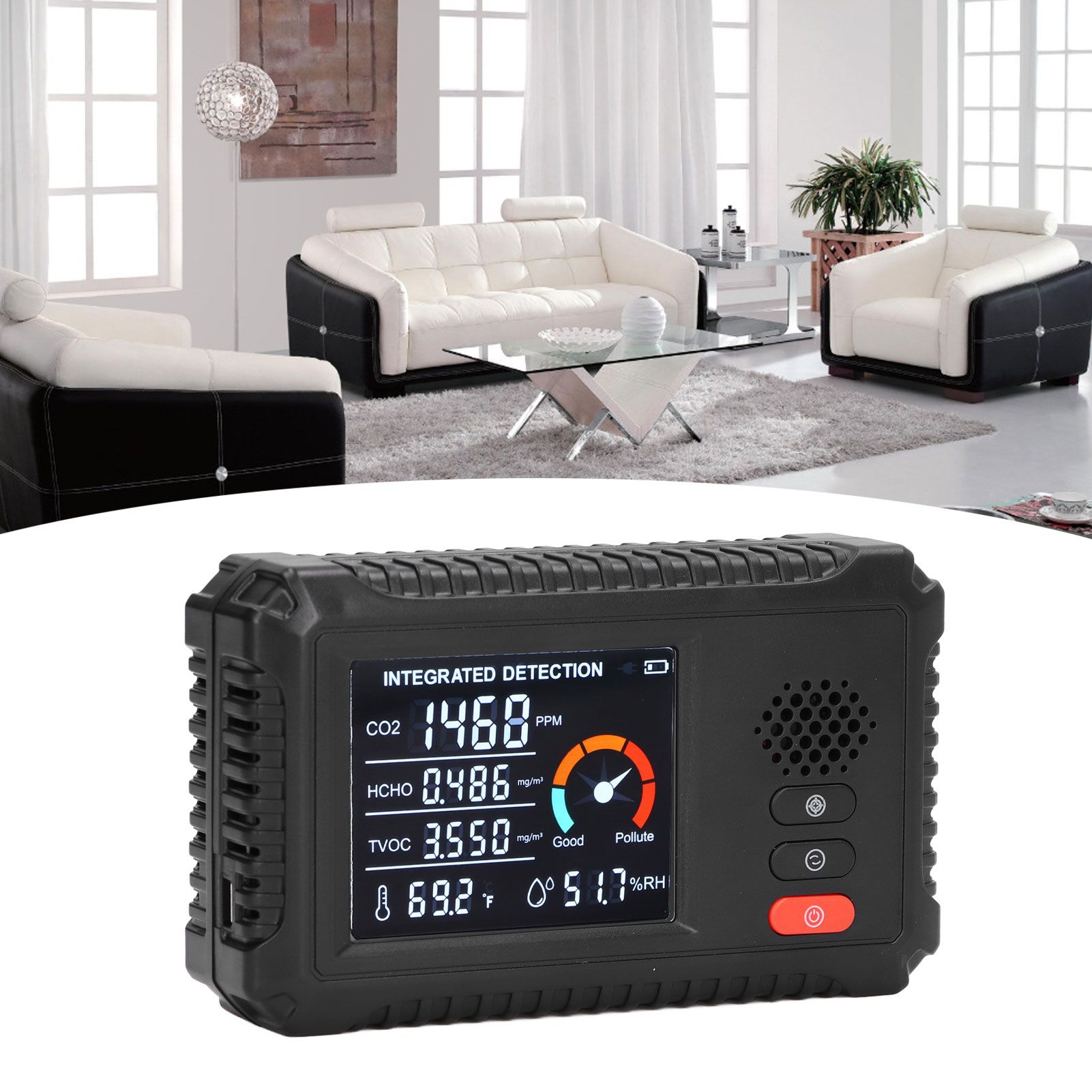 Air Quality Detector 5 in 1 Real Time Environmental Assessment Monitor for view 12