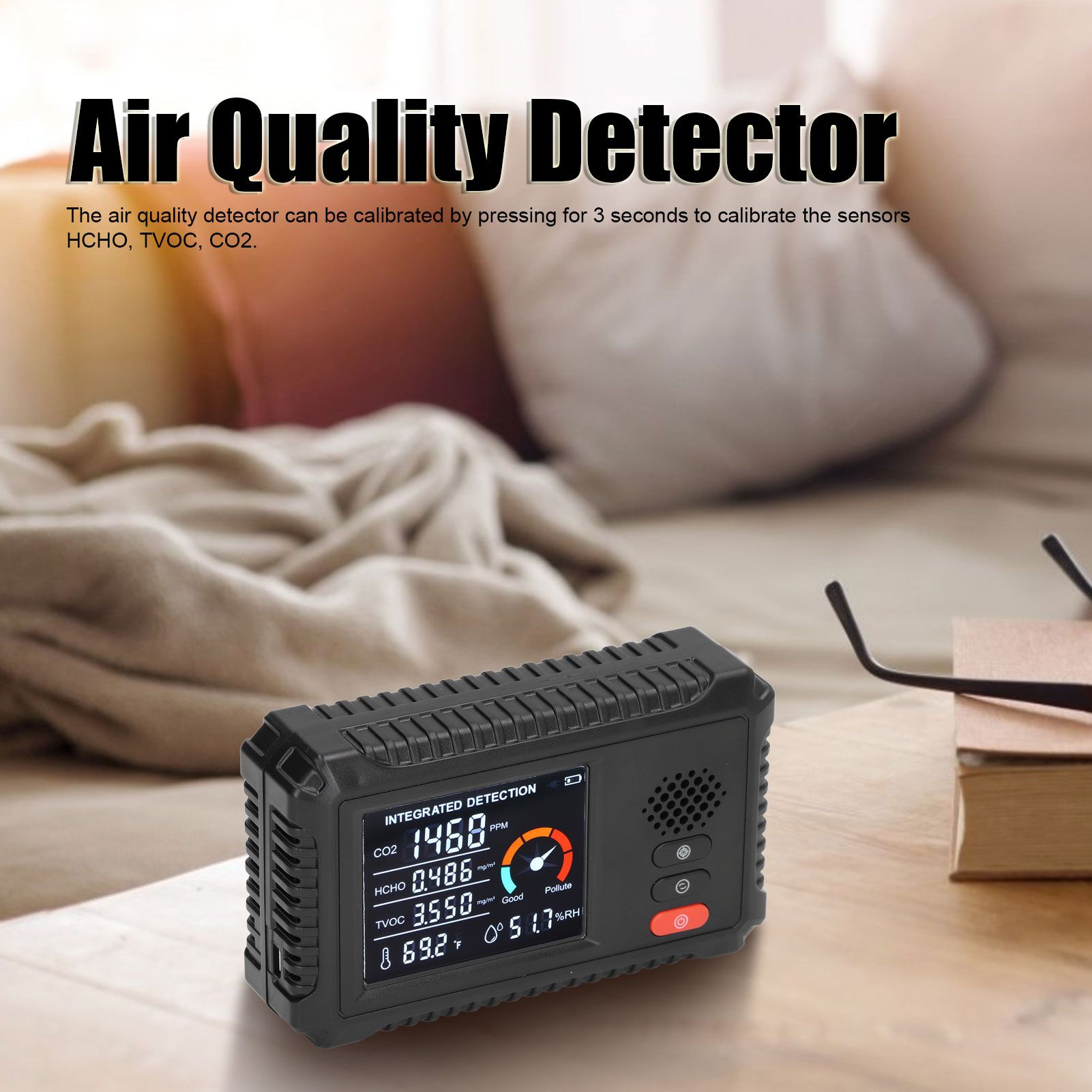 Air Quality Detector 5 in 1 Real Time Environmental Assessment Monitor for view 15
