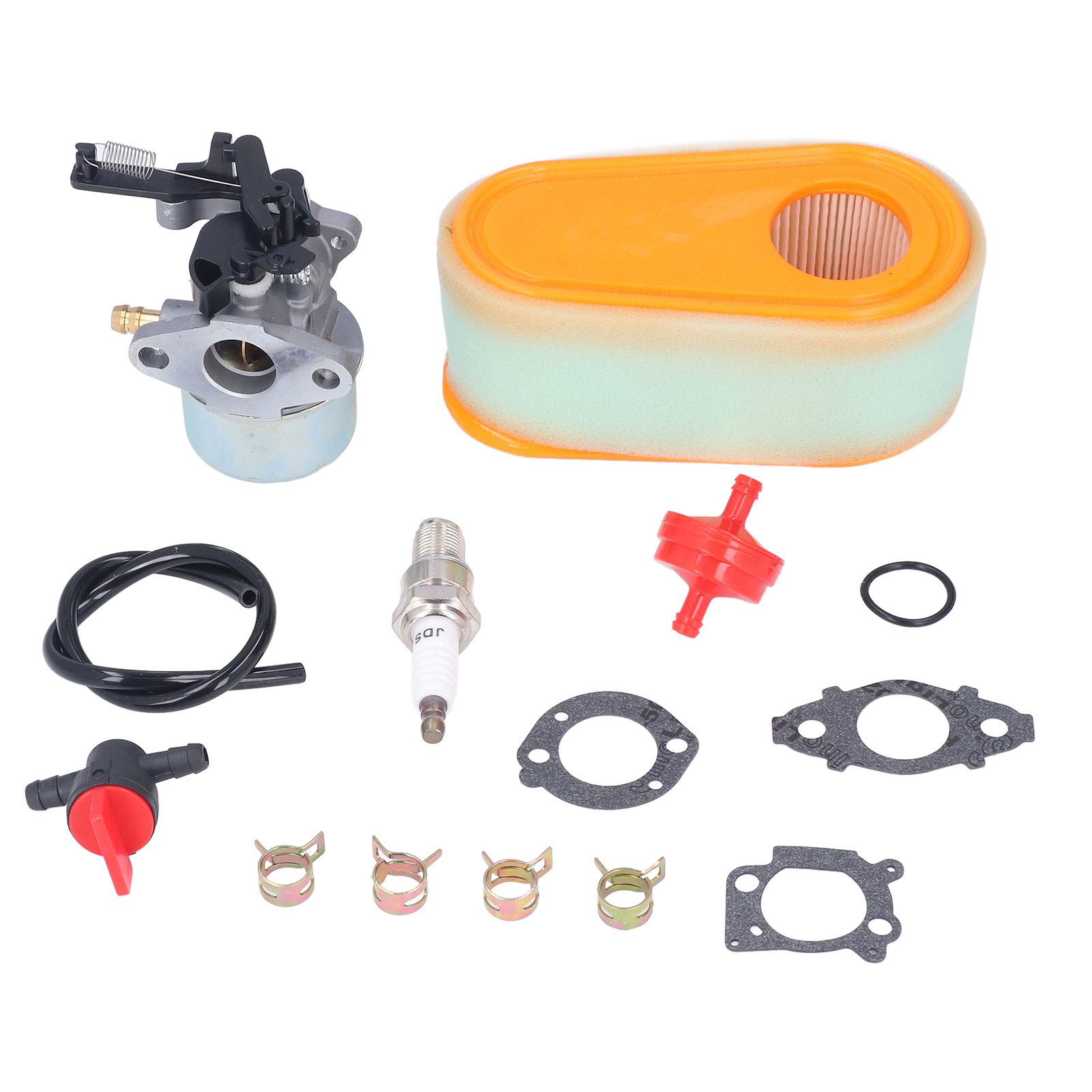 Carburetor Replacement Kit with Fuel Filter Spark Plug for 875 Exi 190 CC Lawn — image 1