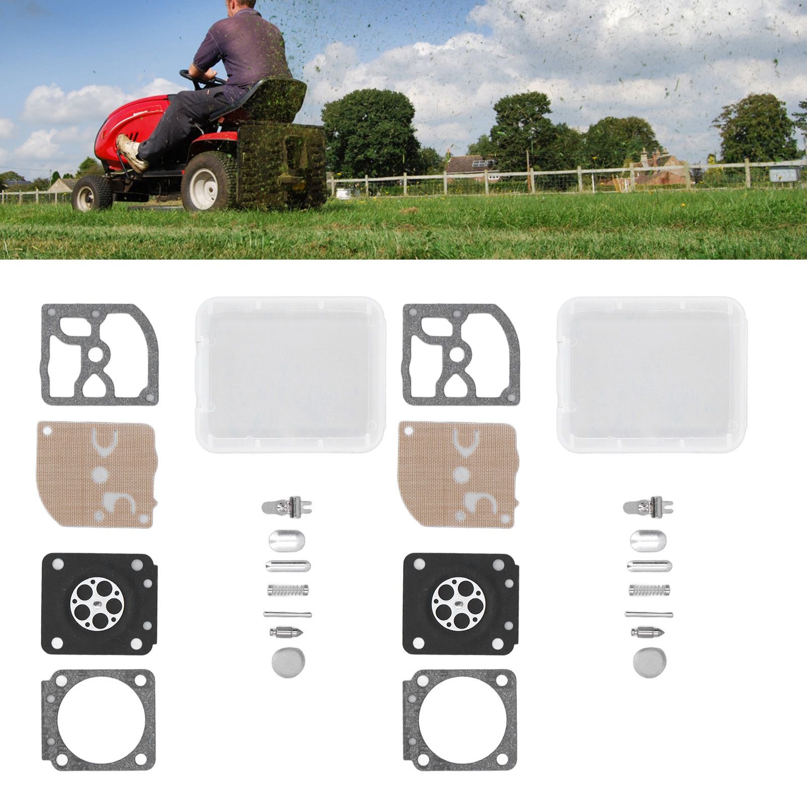 2Set RB‑40 Carburetor Carb Rebuild Repair Kit Garden Chainsaw Repair Kit for view 12
