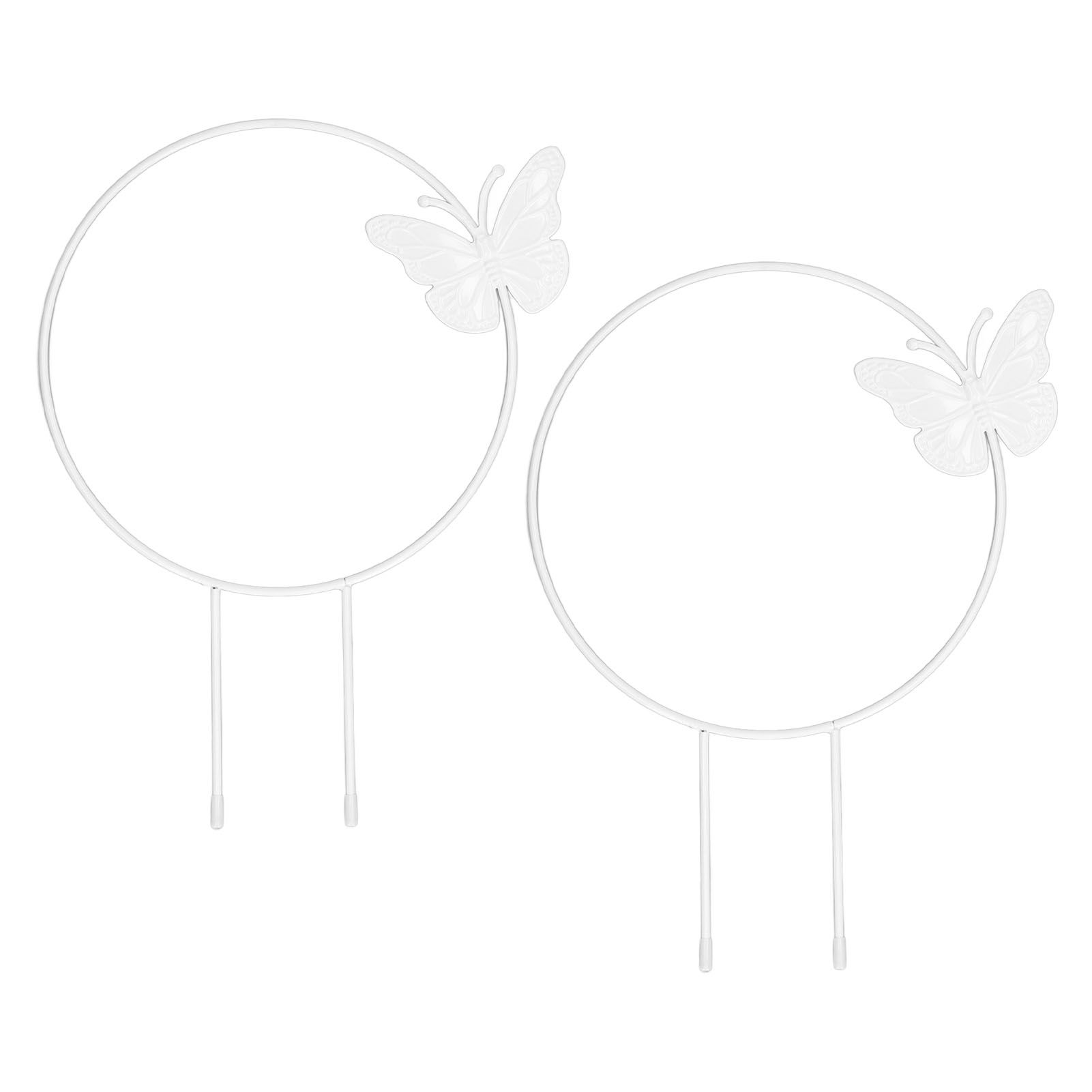 2Pcs Butterfly Garden Climbing Trellis Beautiful Iron Plant Trellis for view 2
