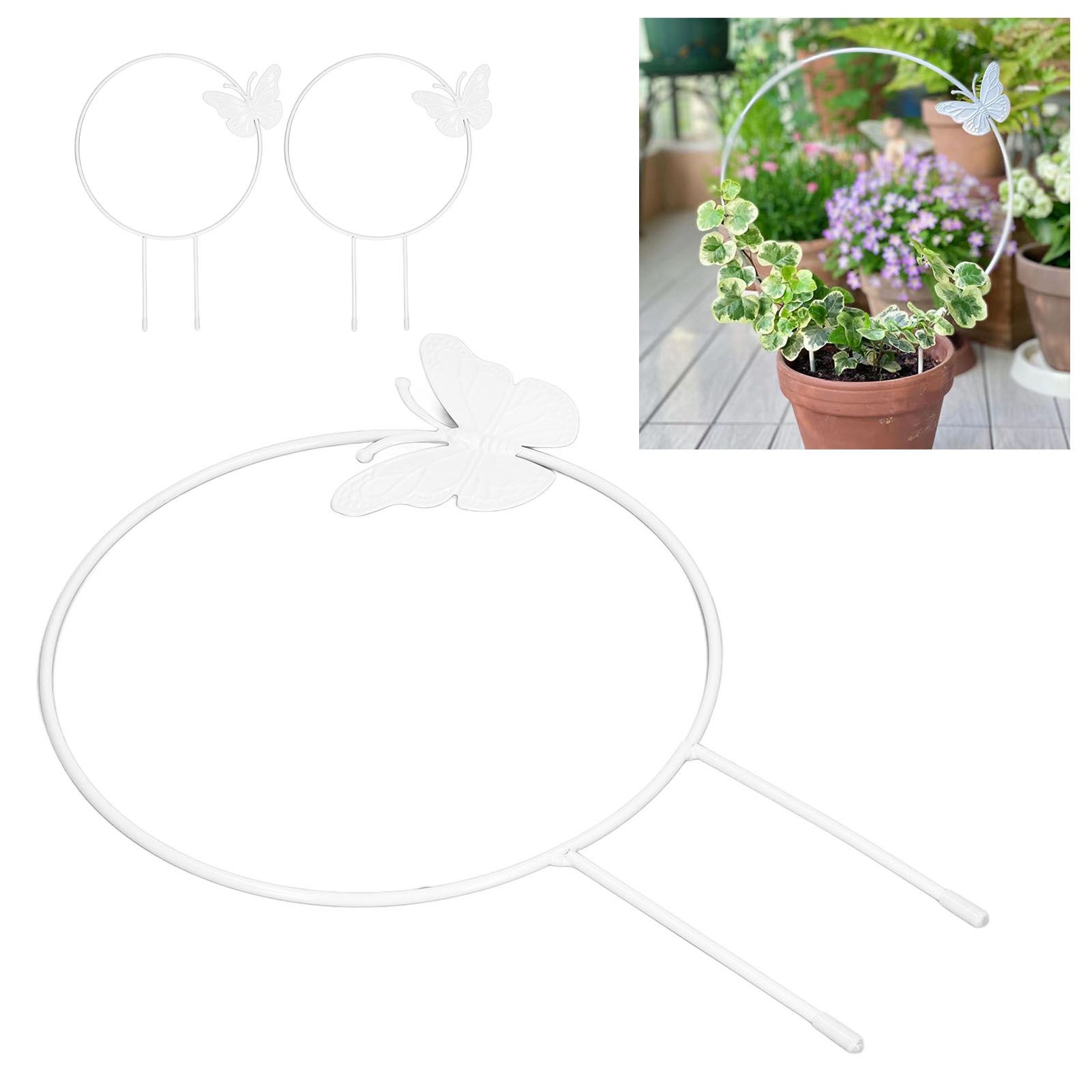 2Pcs Butterfly Garden Climbing Trellis Beautiful Iron Plant Trellis for view 11