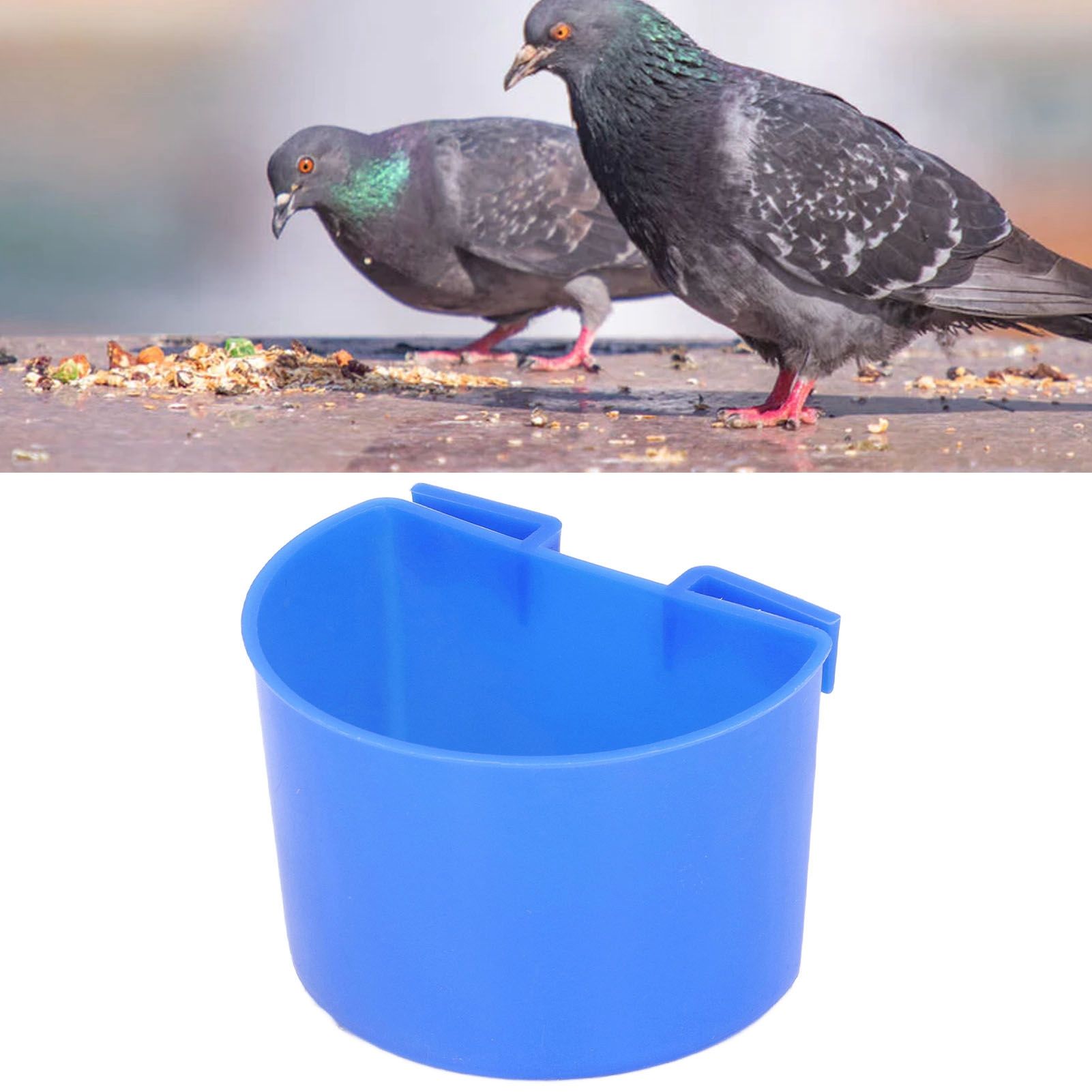 20Pcs Bird Food Bowl Plastic Parrot Water Feeding Cup Birdcage Feeder Trough view 11