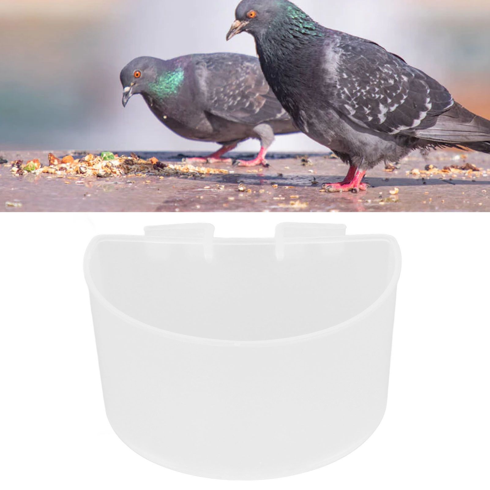20Pcs Bird Food Bowl Plastic Parrot Water Feeding Cup Birdcage Feeder Trough view 11