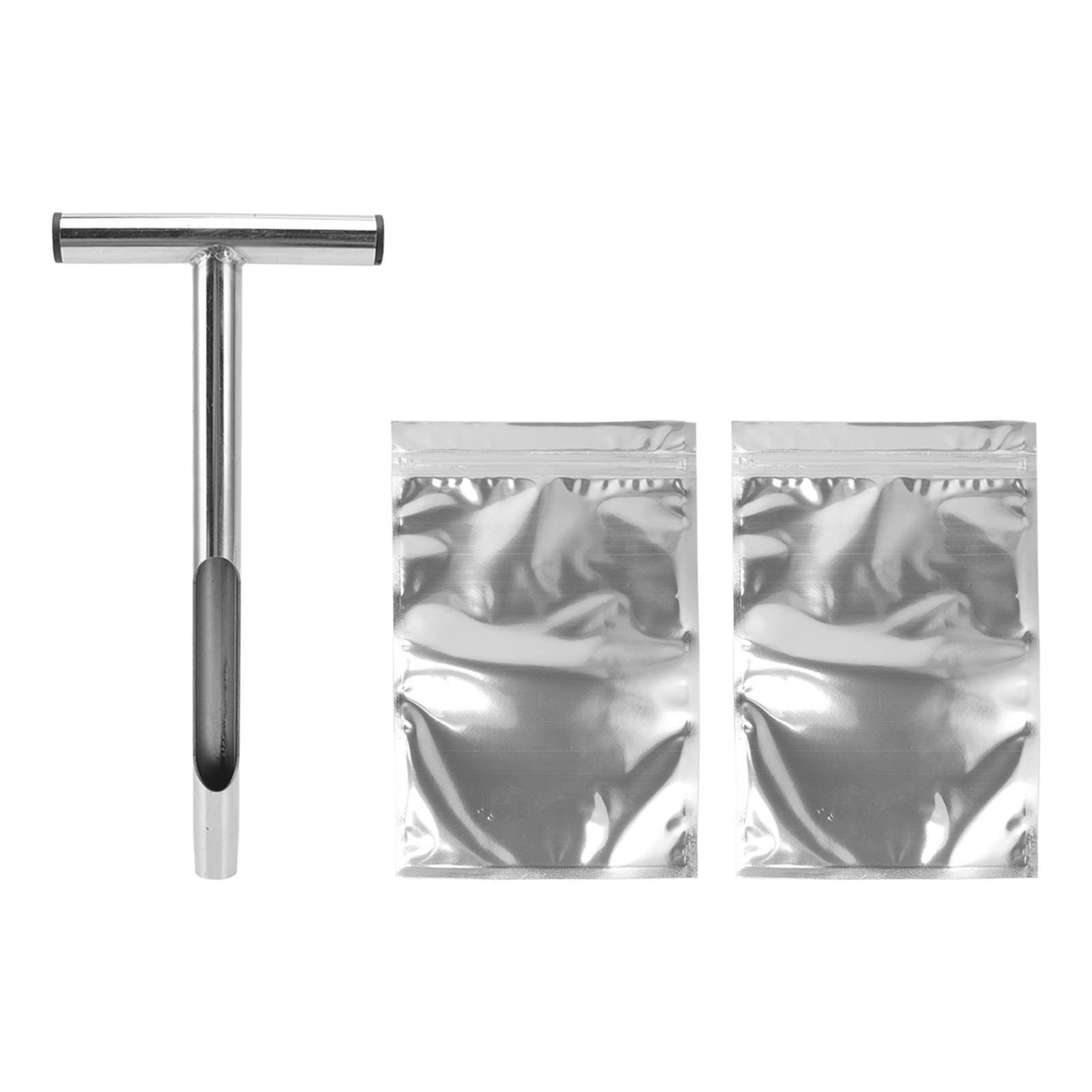 T Style Handle Soil Test Kits Stainless Steel Material Soil Sampler Kit with 2