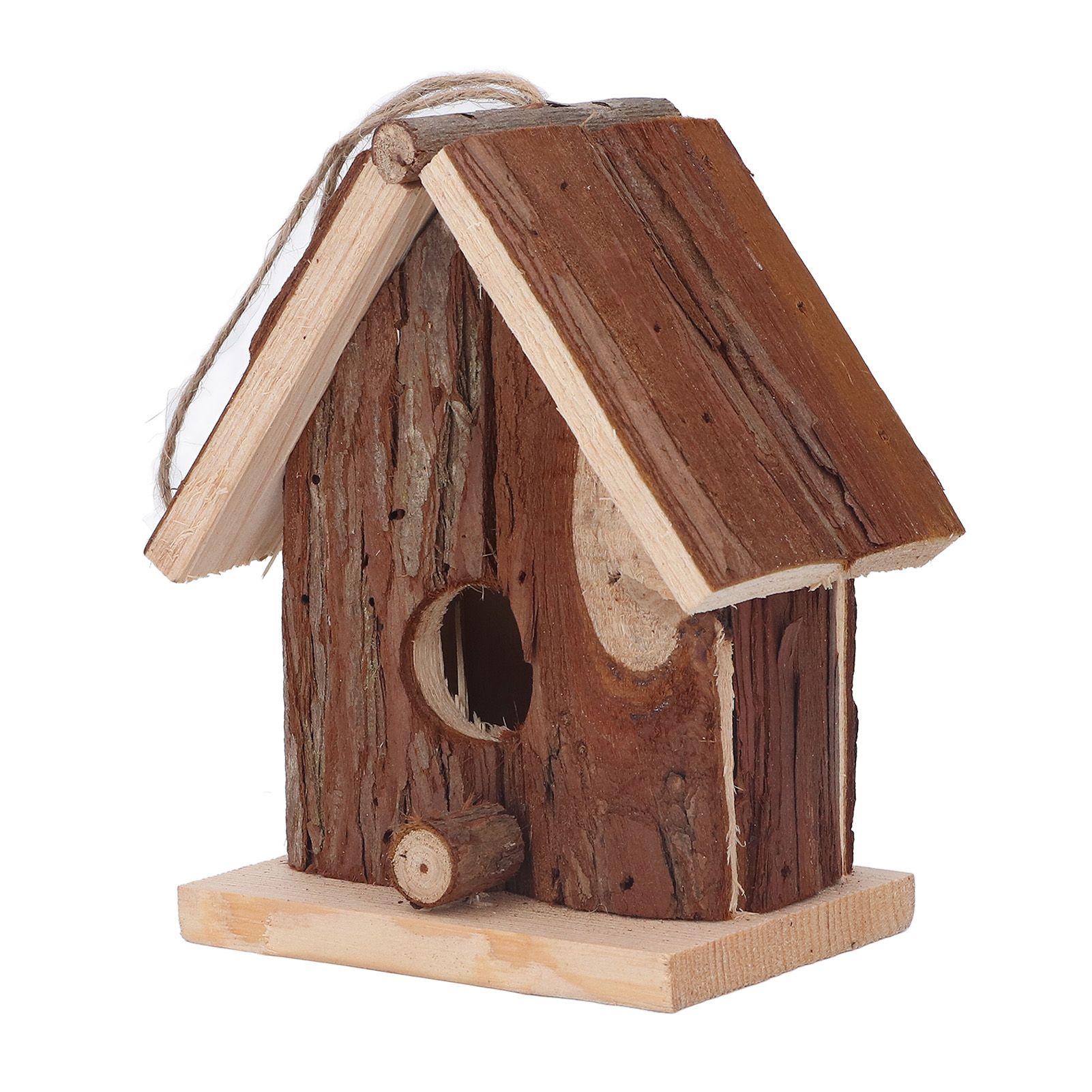 Wooden Bird House Hanging Retro Style Fir Wood Birdhouse for Outdoor Garden view 2