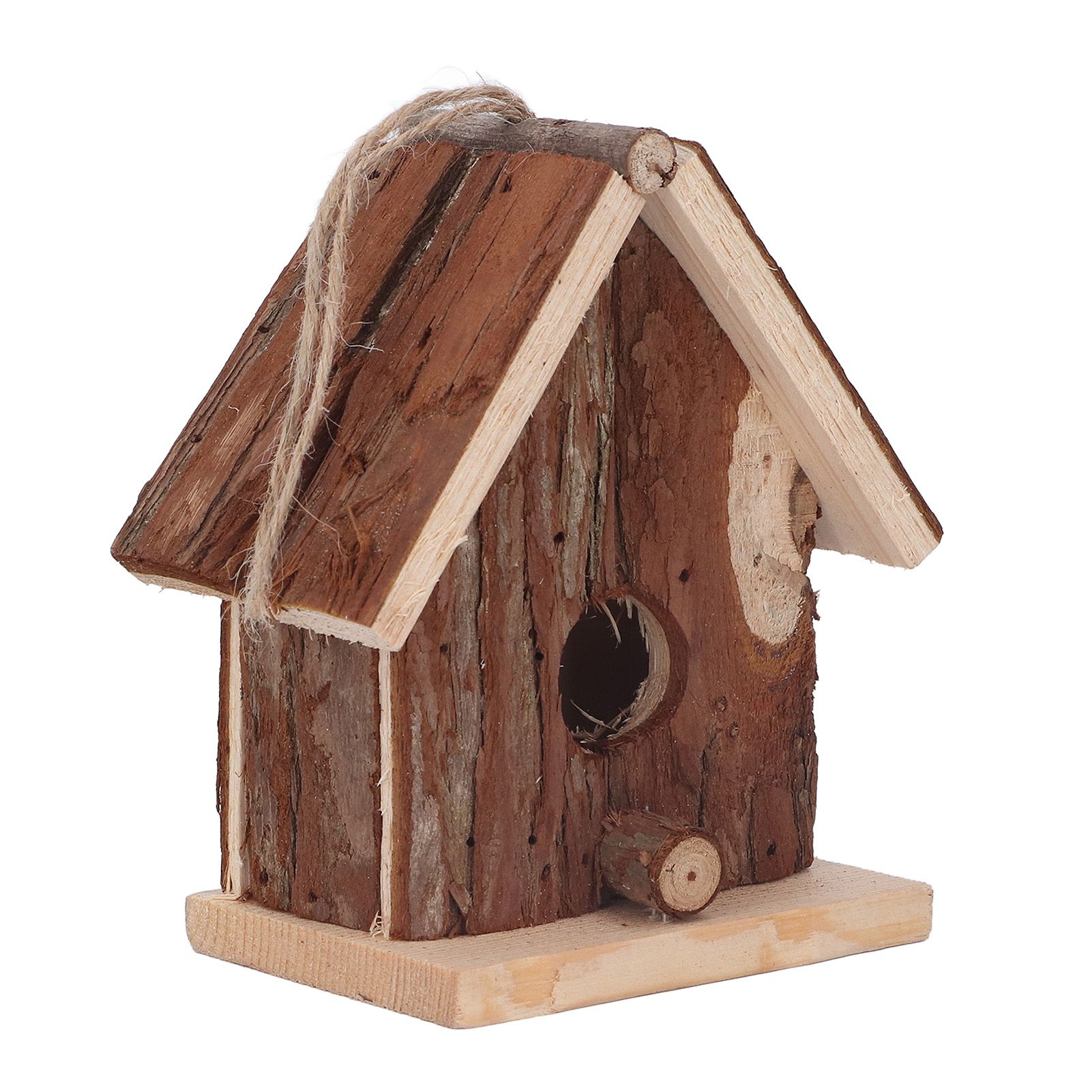 Wooden Bird House Hanging Retro Style Fir Wood Birdhouse for Outdoor Garden view 3