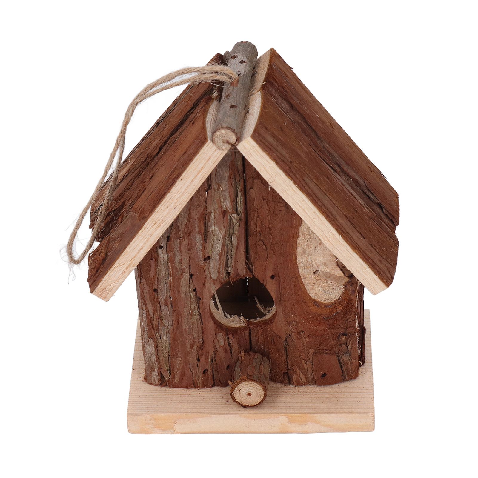 Wooden Bird House Hanging Retro Style Fir Wood Birdhouse for Outdoor Garden view 8
