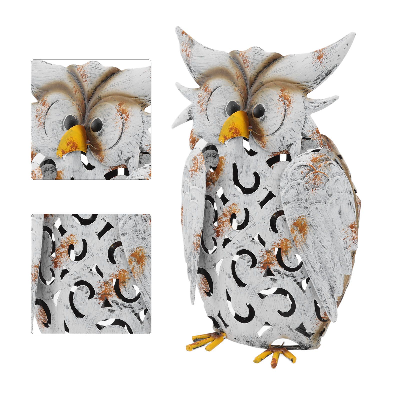 Solar Light Owl Shape Vivid Lifelike IP55 Waterproof Iron Solar Decorative view 7