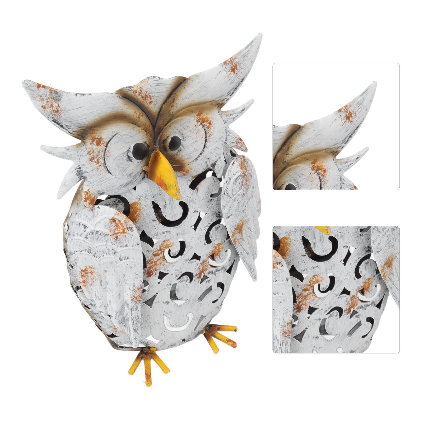Solar Light Owl Shape Vivid Lifelike IP55 Waterproof Iron Solar Decorative view 8
