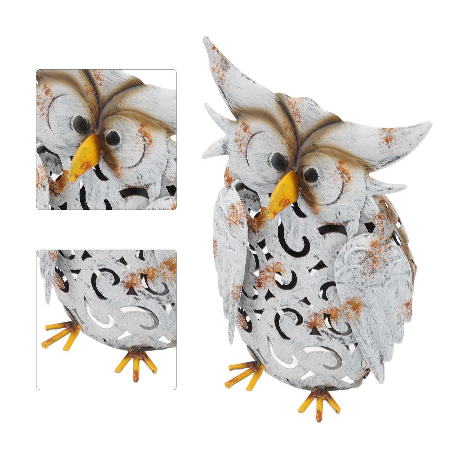 Solar Light Owl Shape Vivid Lifelike IP55 Waterproof Iron Solar Decorative view 9