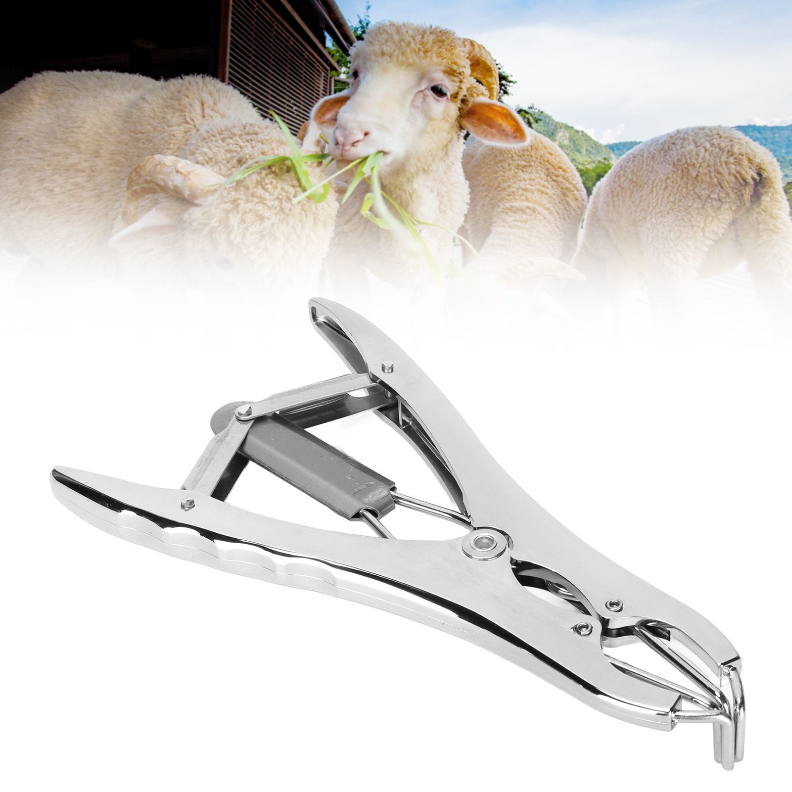 Castration Pliers Aluminium Alloy Bloodless Elastic Tail Docking Clamp for view 11