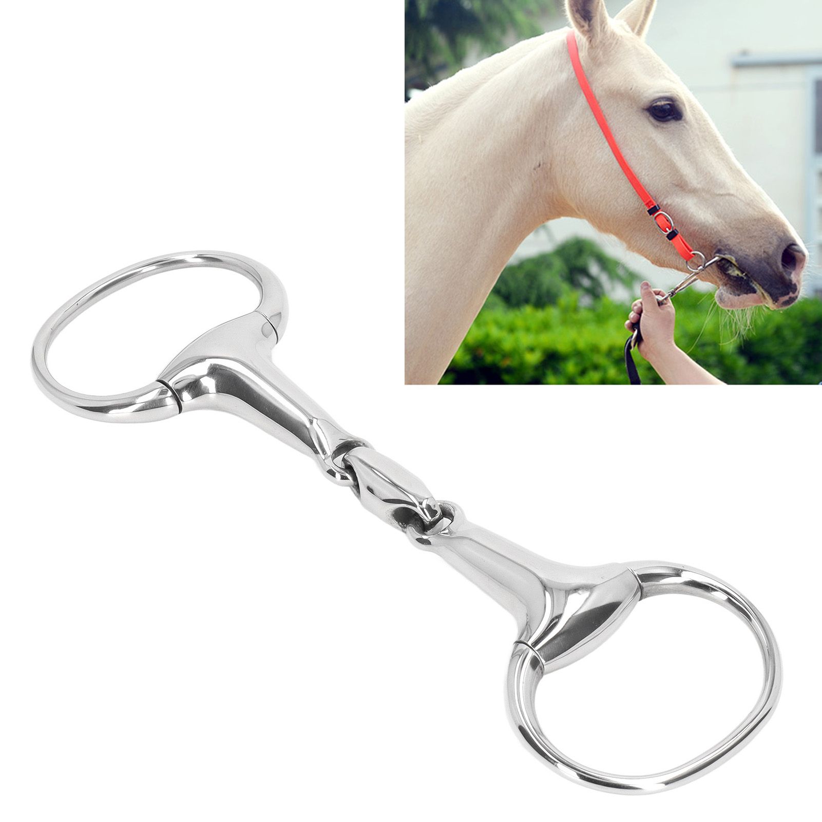 Horse Gag Ring Snaffle Bite Stainless Steel 125mm Loose Oval Link Mouthpiece view 11