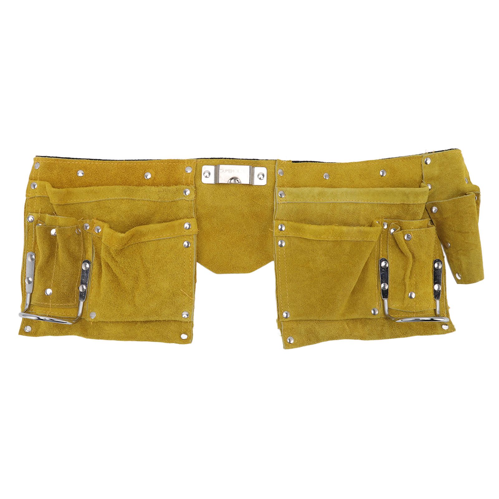 Leather Tool Belt Multiple Pockets Quick Release Buckle Wearproof Portable