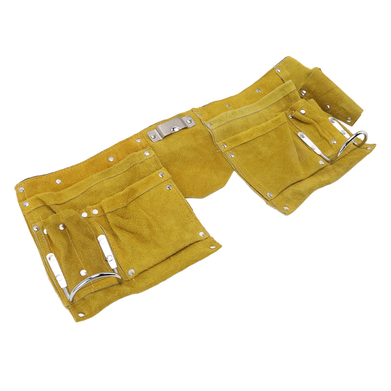 Leather Tool Belt Multiple Pockets Quick Release Buckle Wearproof Portable view 4
