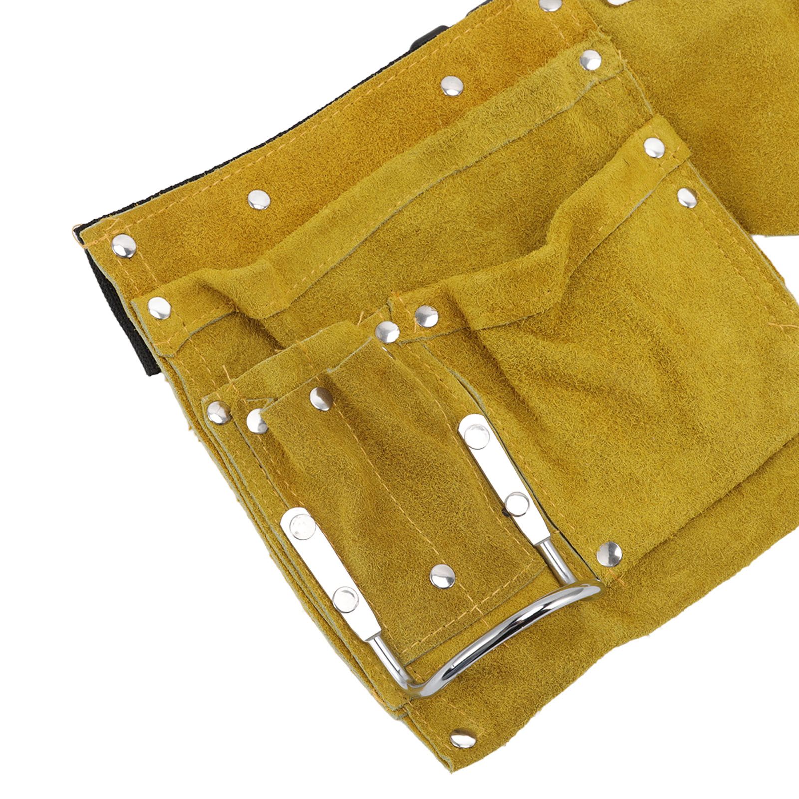 Leather Tool Belt Multiple Pockets Quick Release Buckle Wearproof Portable view 14