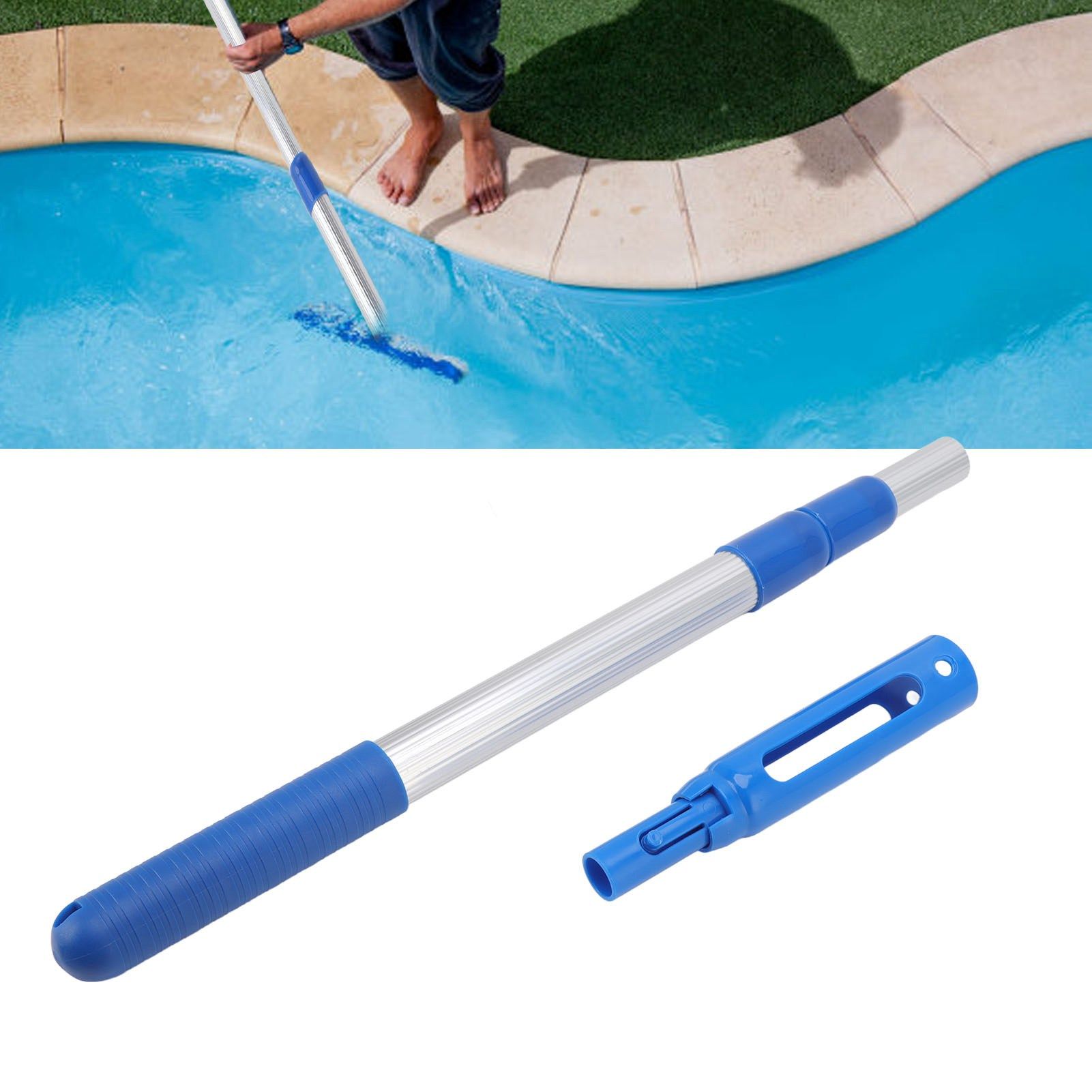 Swimming Pool Pole 3 Section Telescopic Pole Aluminum Detachable Swimming Pool view 11