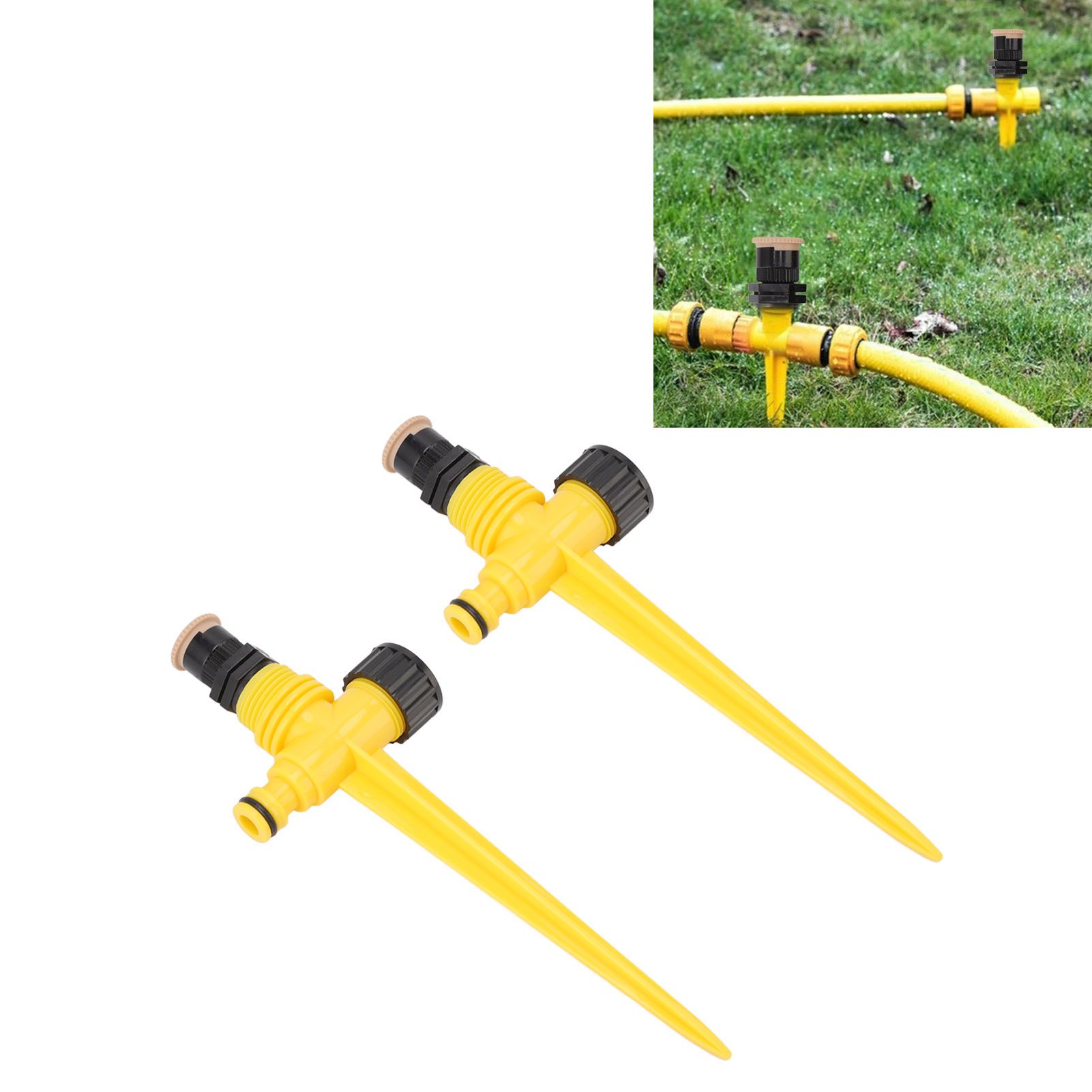 2Set 360 Degree Rotating Garden Yard Sprinkler Ground Plug Type McGonagall view 12