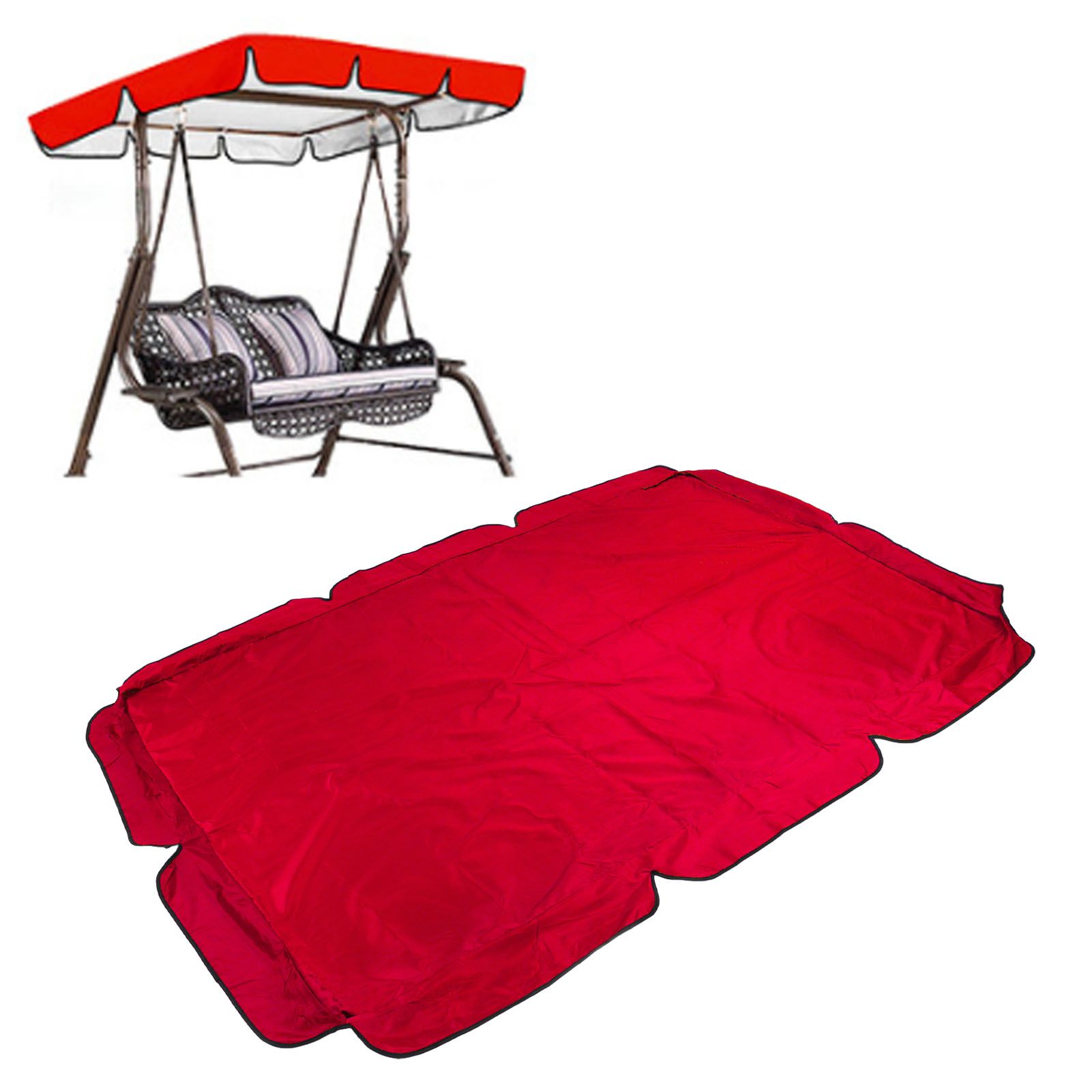 Swing Canopy Replacement Silver Coated Oxford Cloth Waterproof Swing Chair view 11