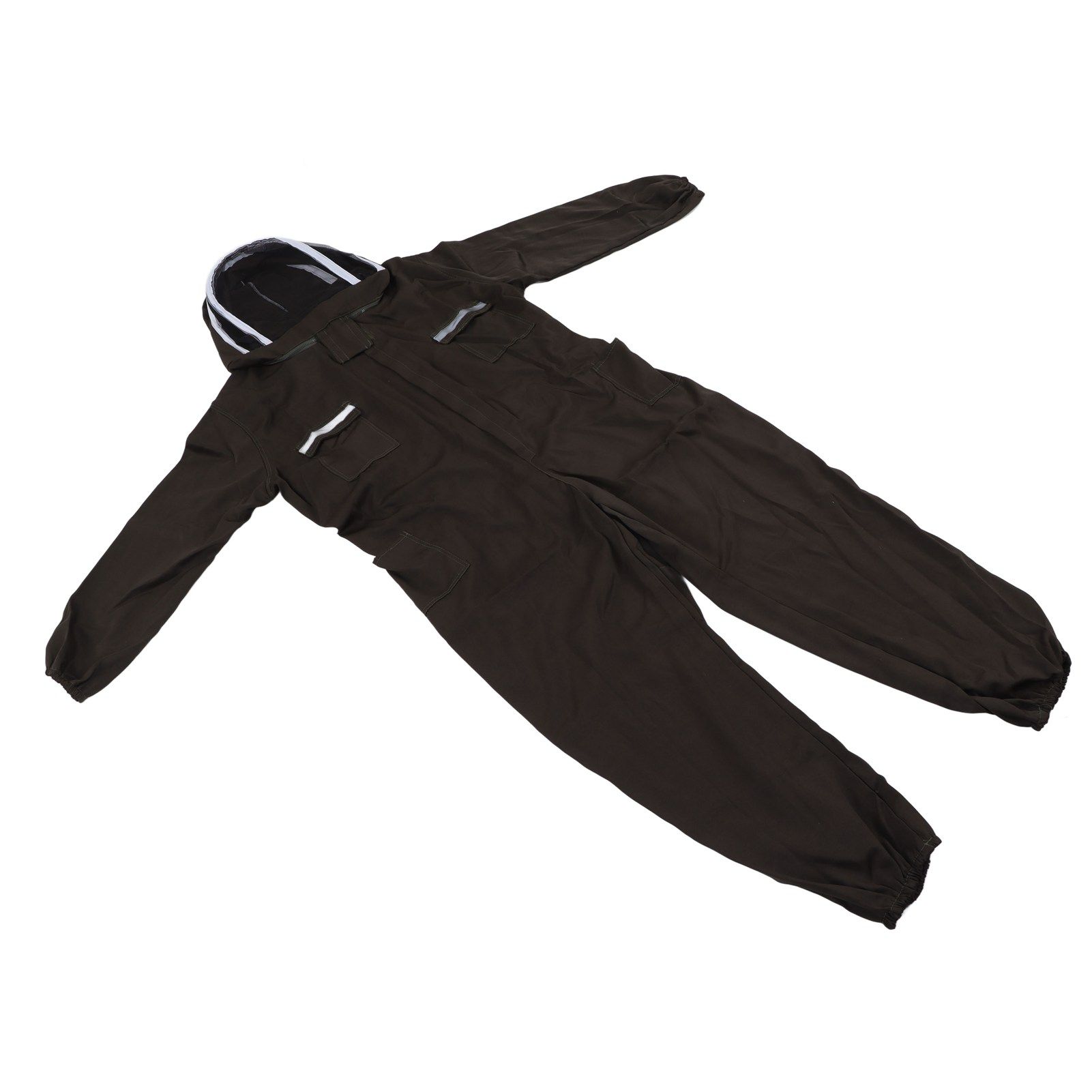 All in One Green Beekeeping Suit Ventilated Breathable Polyester Full Body view 2