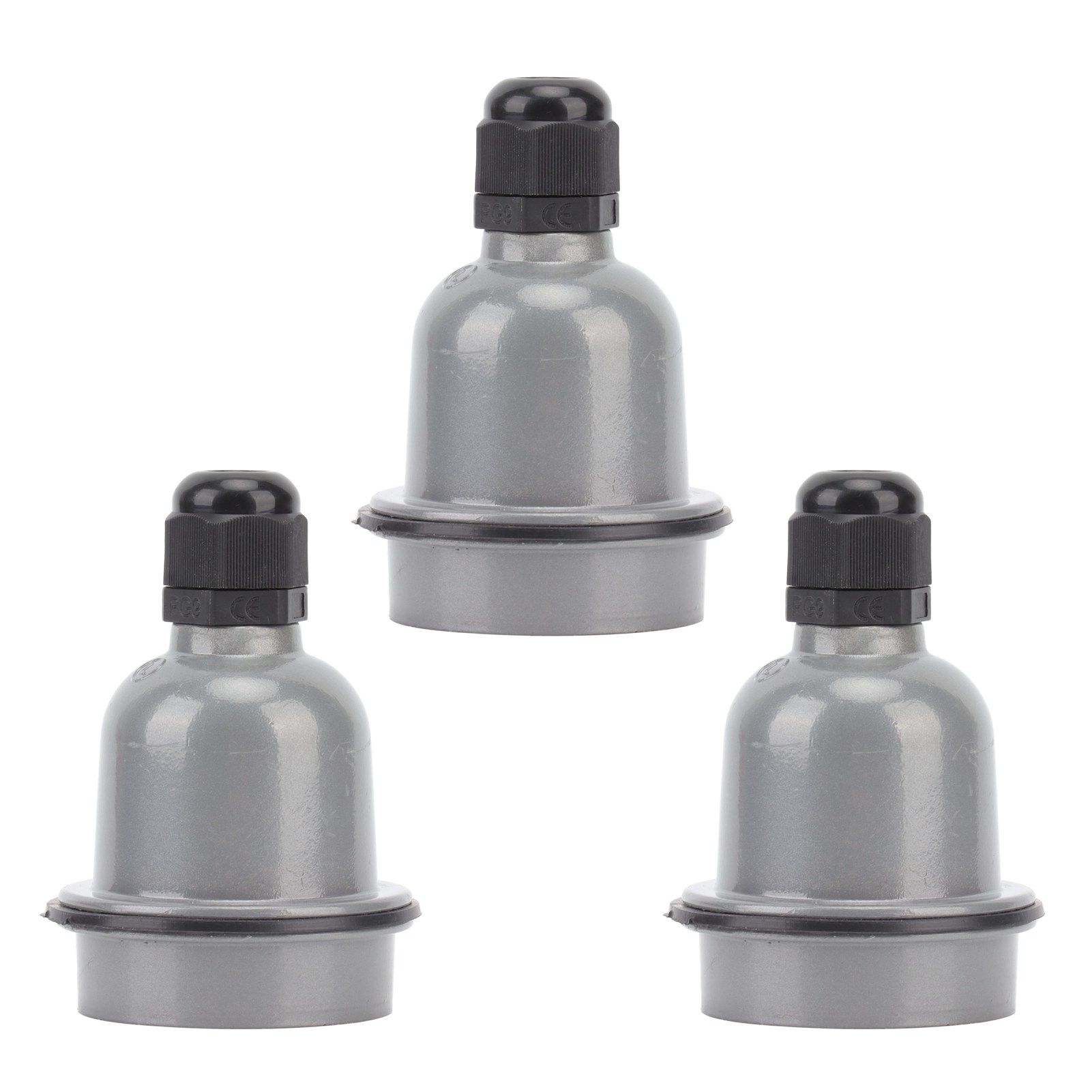 3 Pcs E27 Lamp Holder Waterproof Good Heat Insulation Anti Melting Ceramic E27 view 2